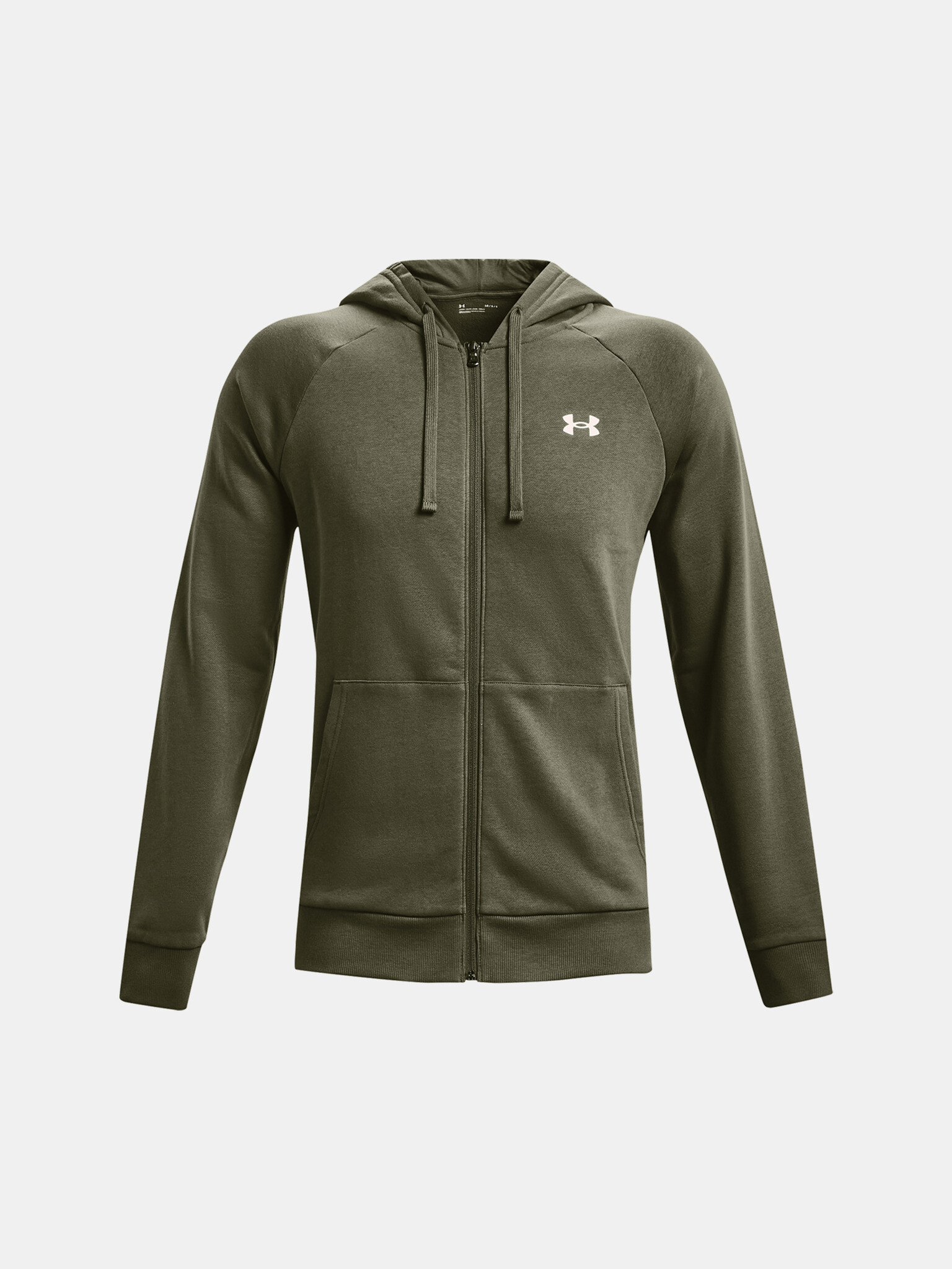 Under Armour UA Rival Cotton FZ Hoodie Mikina Zelená - Pepit.cz