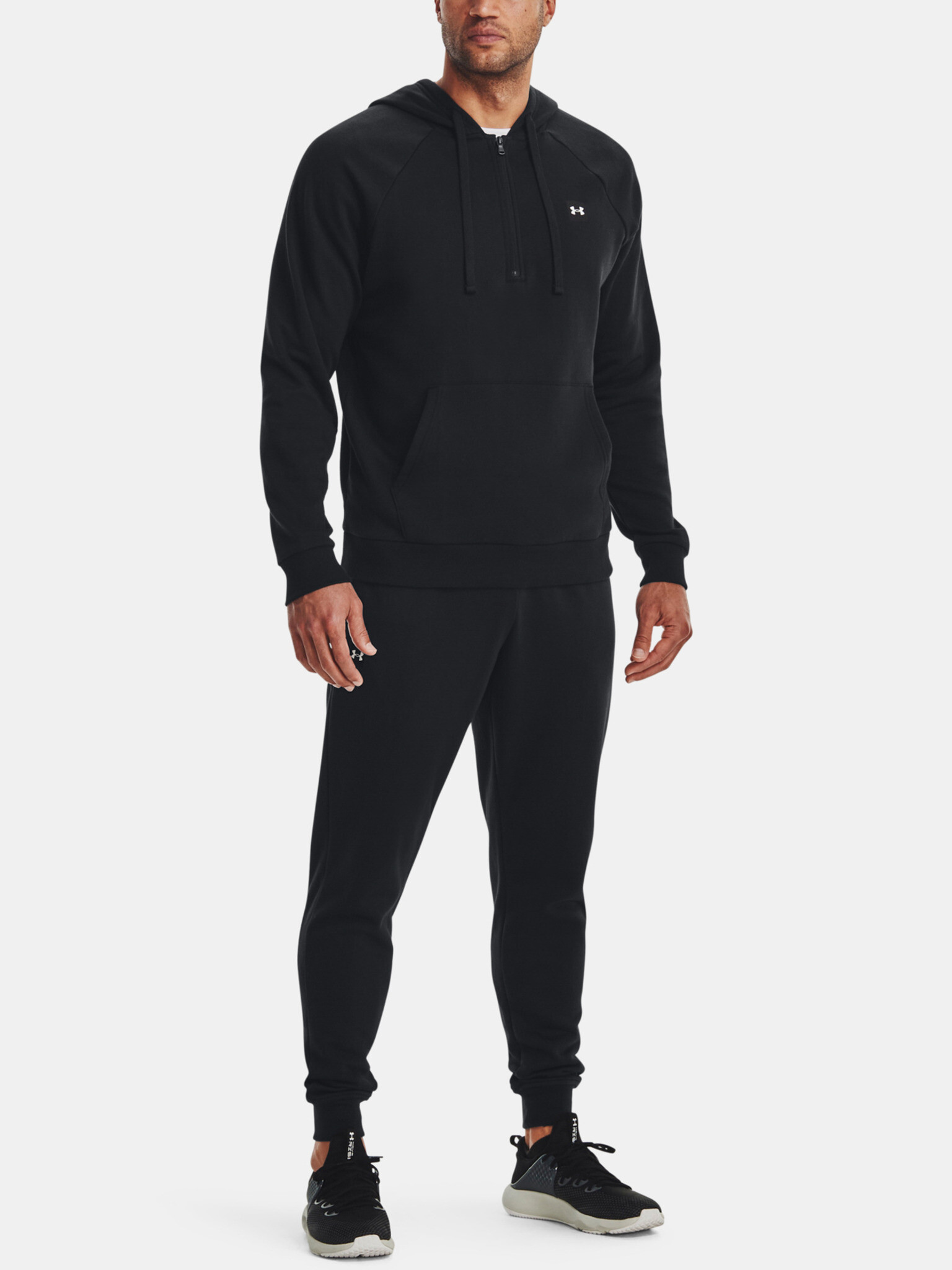 Under Armour UA Rival Fleece 1/2 Zip HD-BLK Mikina Černá - Pepit.cz