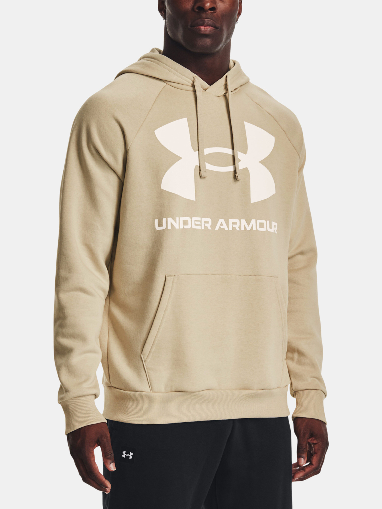 Under Armour UA Rival Fleece Big Logo HD-BRN Mikina Hnědá - Pepit.cz