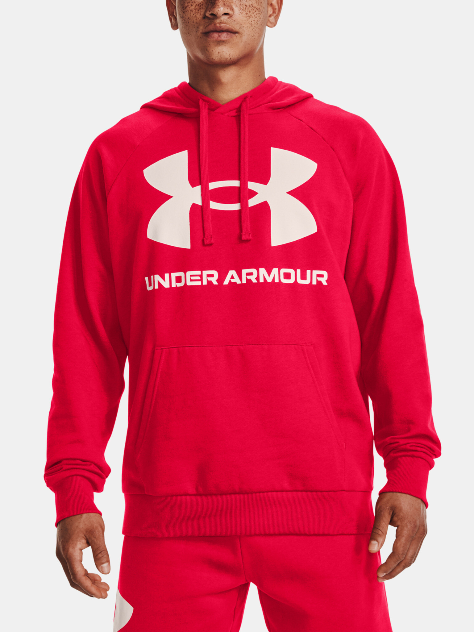 Under Armour UA Rival Fleece Big Logo HD Mikina Červená - Pepit.cz