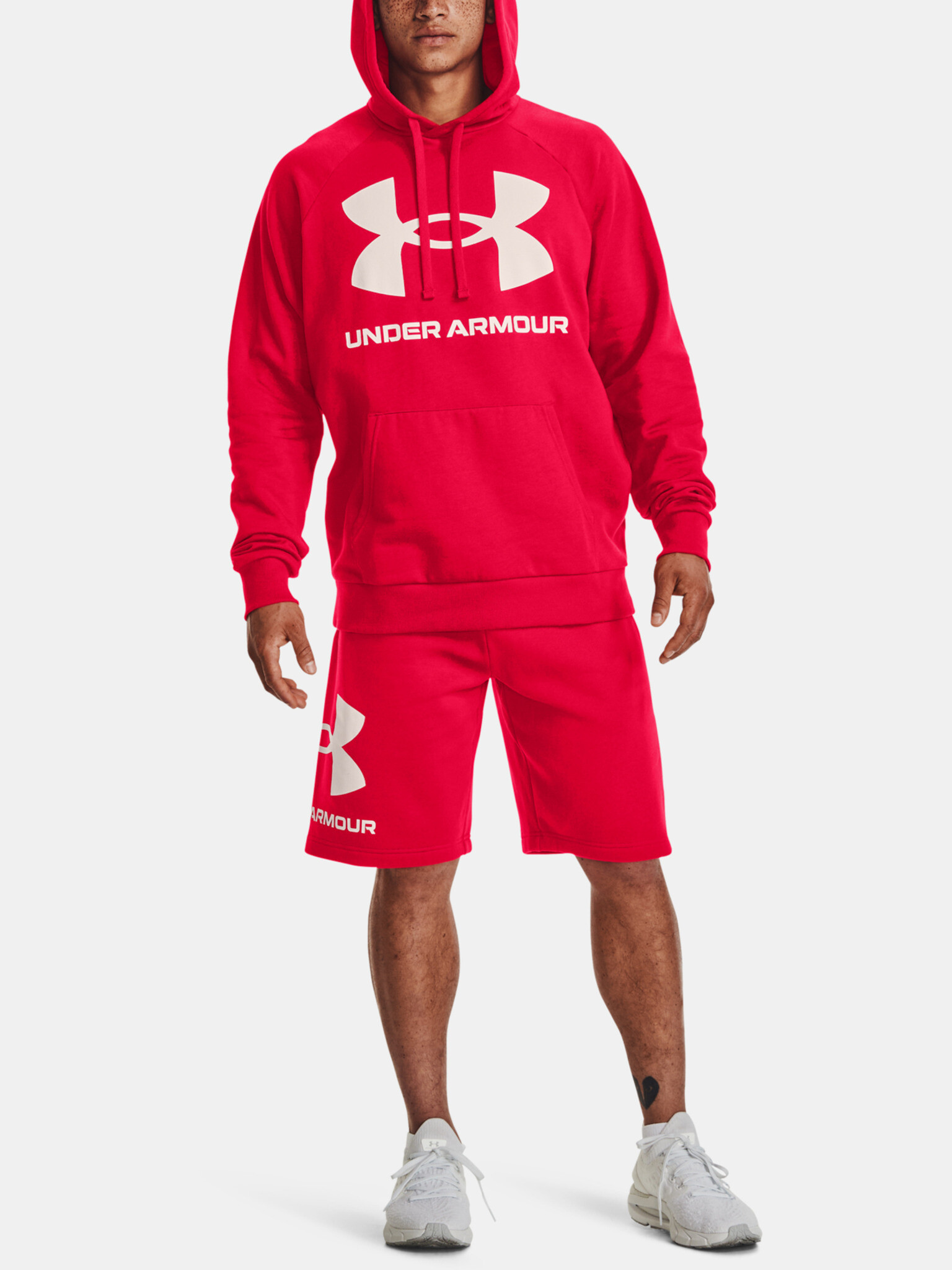 Under Armour UA Rival Fleece Big Logo HD Mikina Červená - Pepit.cz