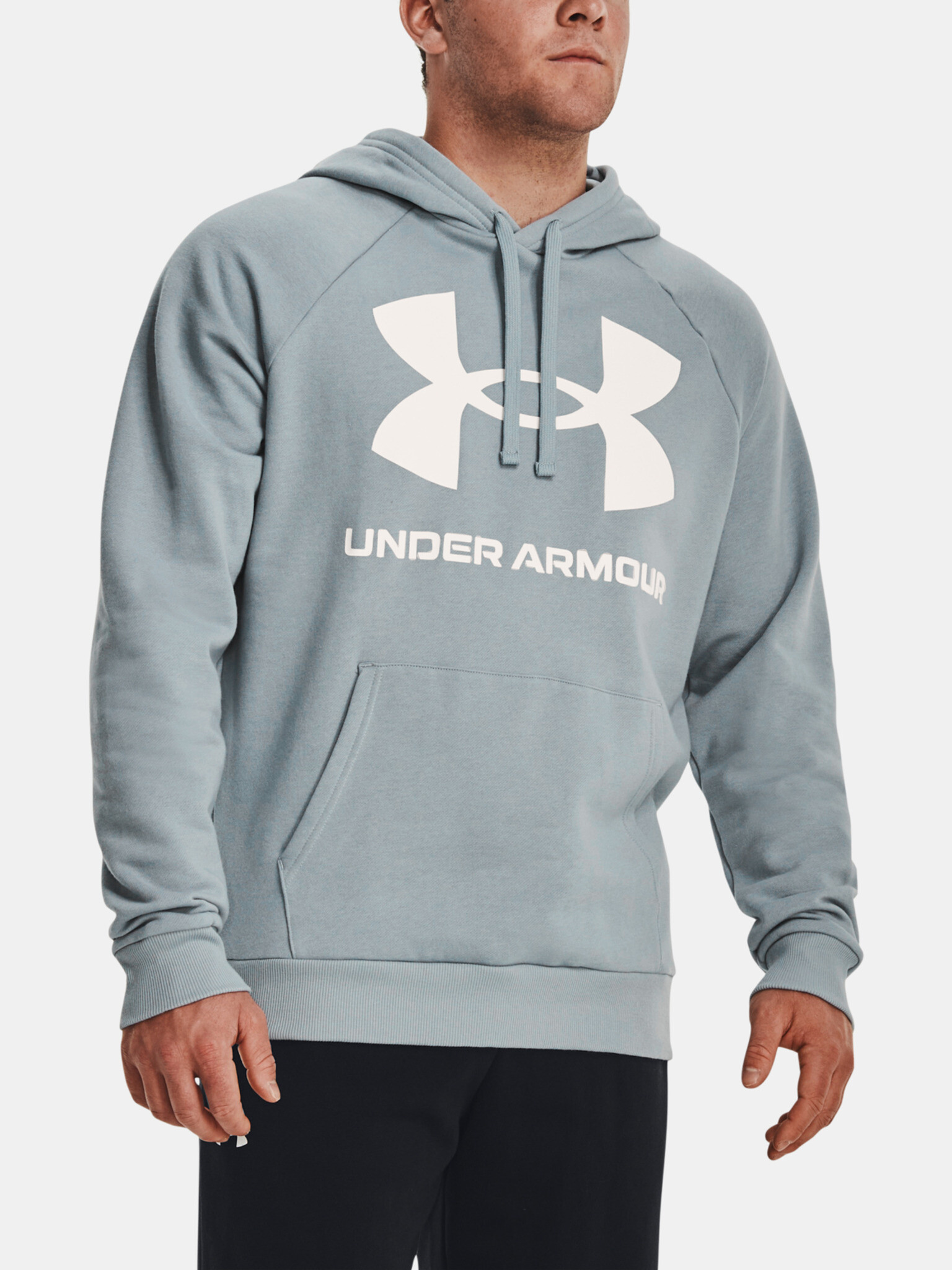 Under Armour UA Rival Fleece Big Logo HD Mikina Modrá - Pepit.cz