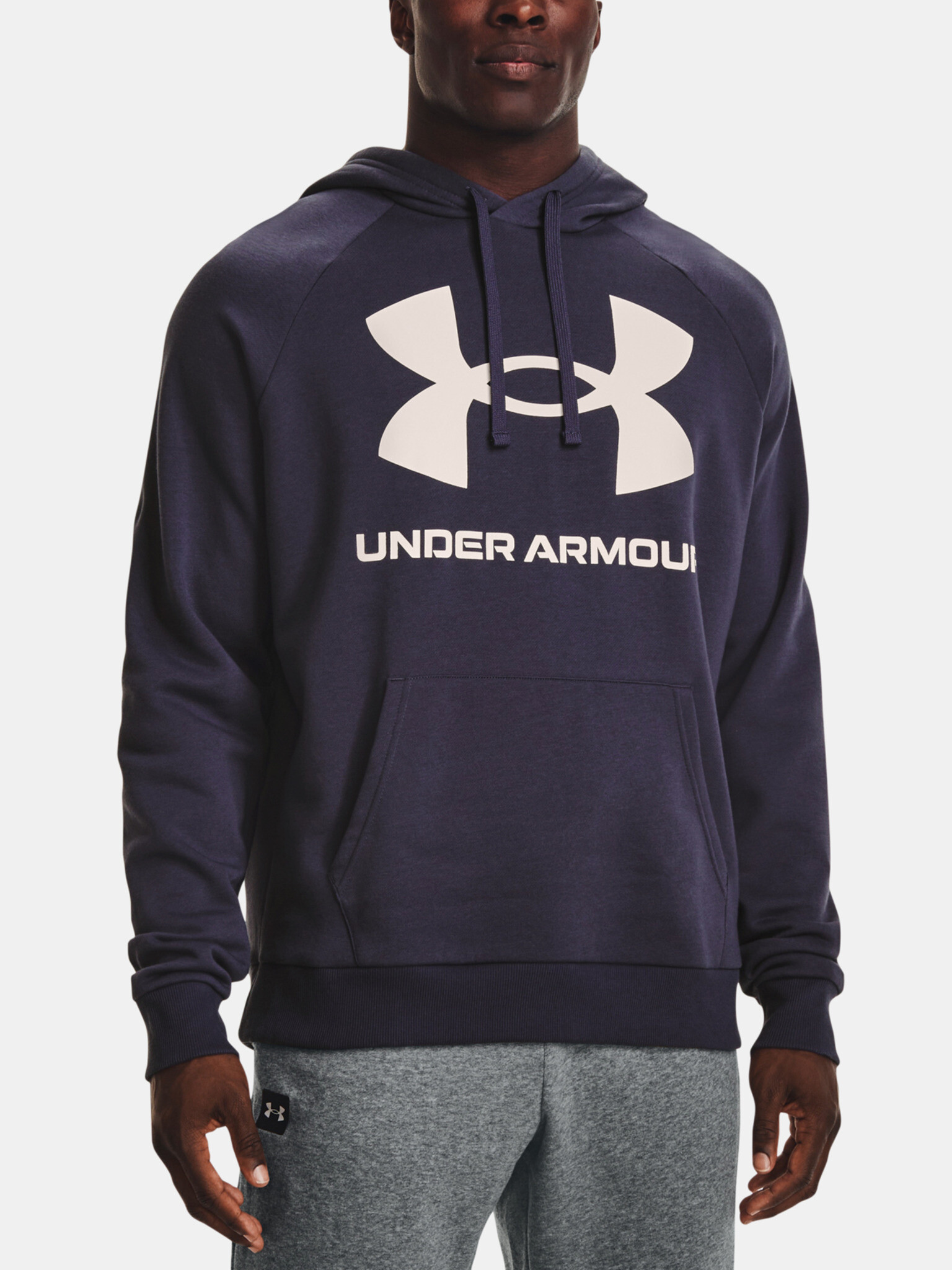 Under Armour UA Rival Fleece Big Logo HD Mikina Šedá - Pepit.cz