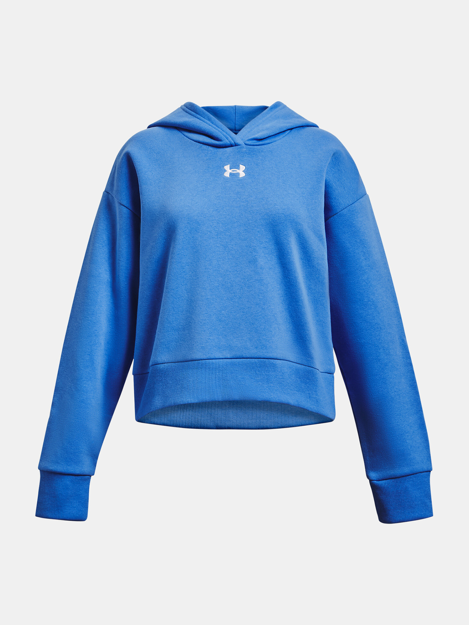 Under Armour UA Rival Fleece Crop Hoodie Mikina Modrá - Pepit.cz