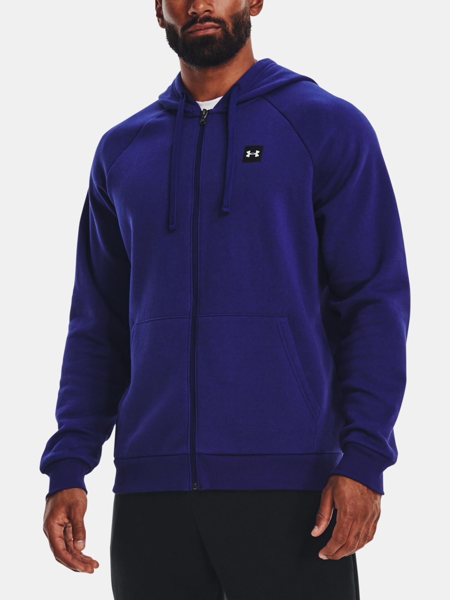 Under Armour UA Rival Fleece FZ Hoodie-BLU Mikina Modrá - Pepit.cz