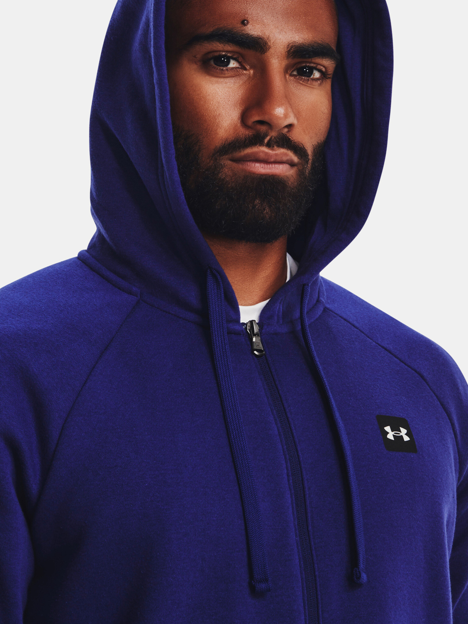 Under Armour UA Rival Fleece FZ Hoodie-BLU Mikina Modrá - Pepit.cz