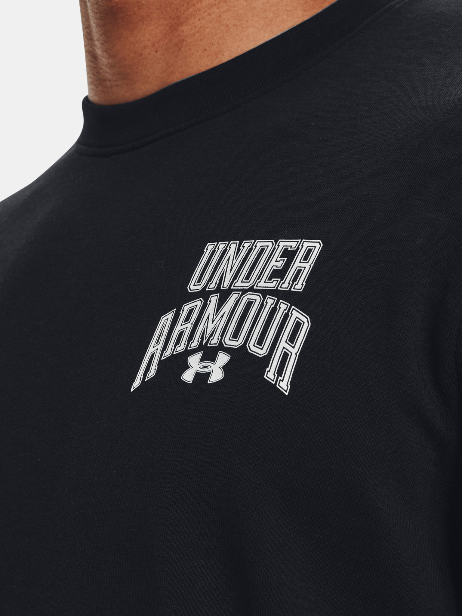 Under Armour UA Rival Terry Graphic Crew Mikina Černá - Pepit.cz