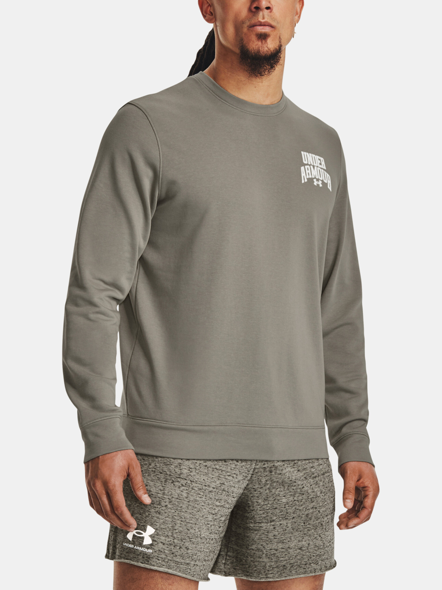 Under Armour UA Rival Terry Graphic Crew Mikina Zelená - Pepit.cz