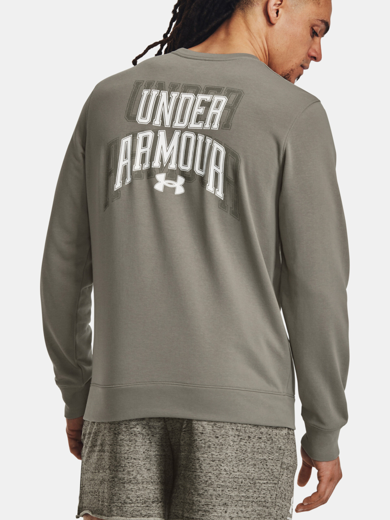 Under Armour UA Rival Terry Graphic Crew Mikina Zelená - Pepit.cz