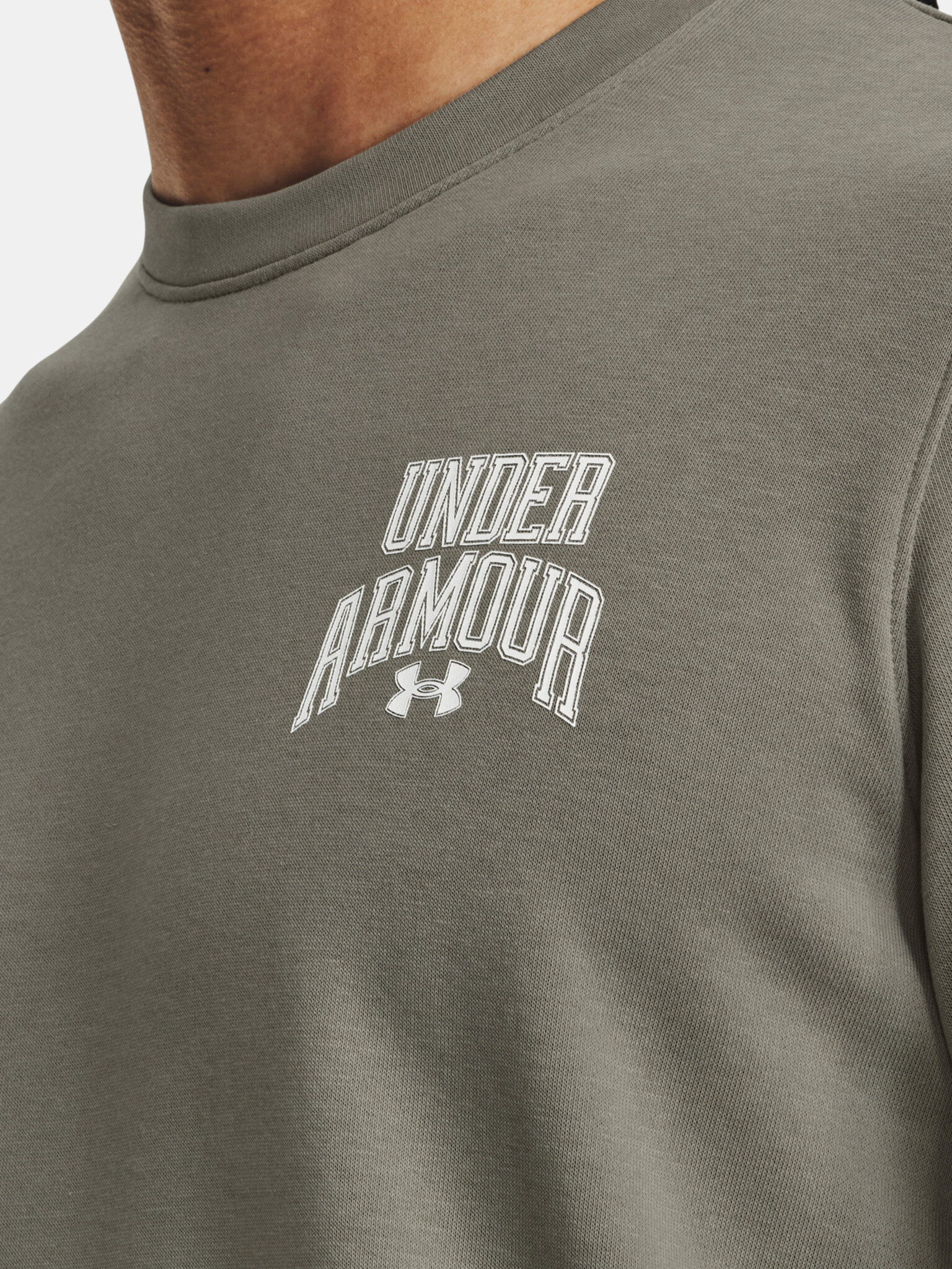 Under Armour UA Rival Terry Graphic Crew Mikina Zelená - Pepit.cz