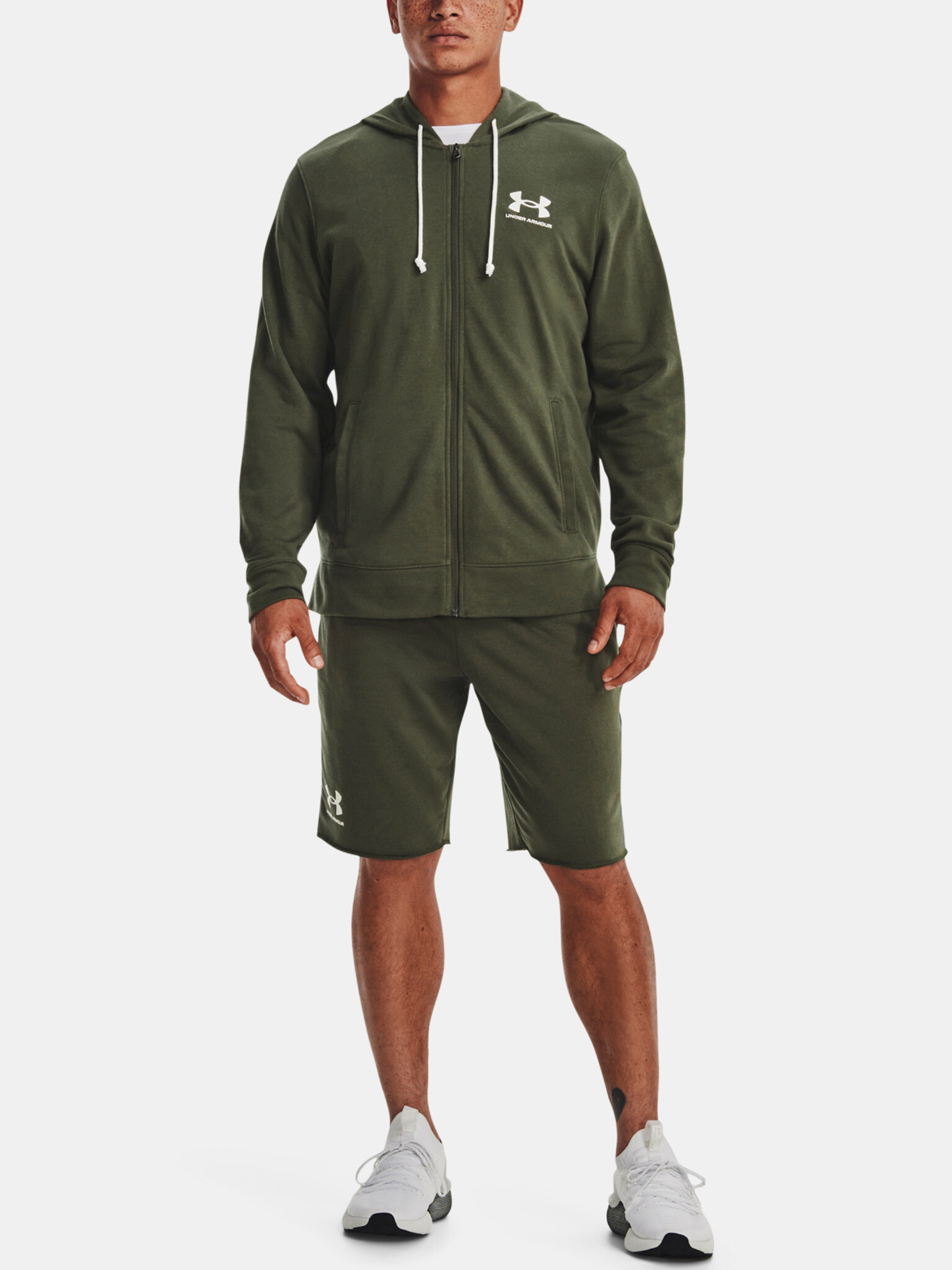 Under Armour UA Rival Terry LC FZ Mikina Zelená - Pepit.cz