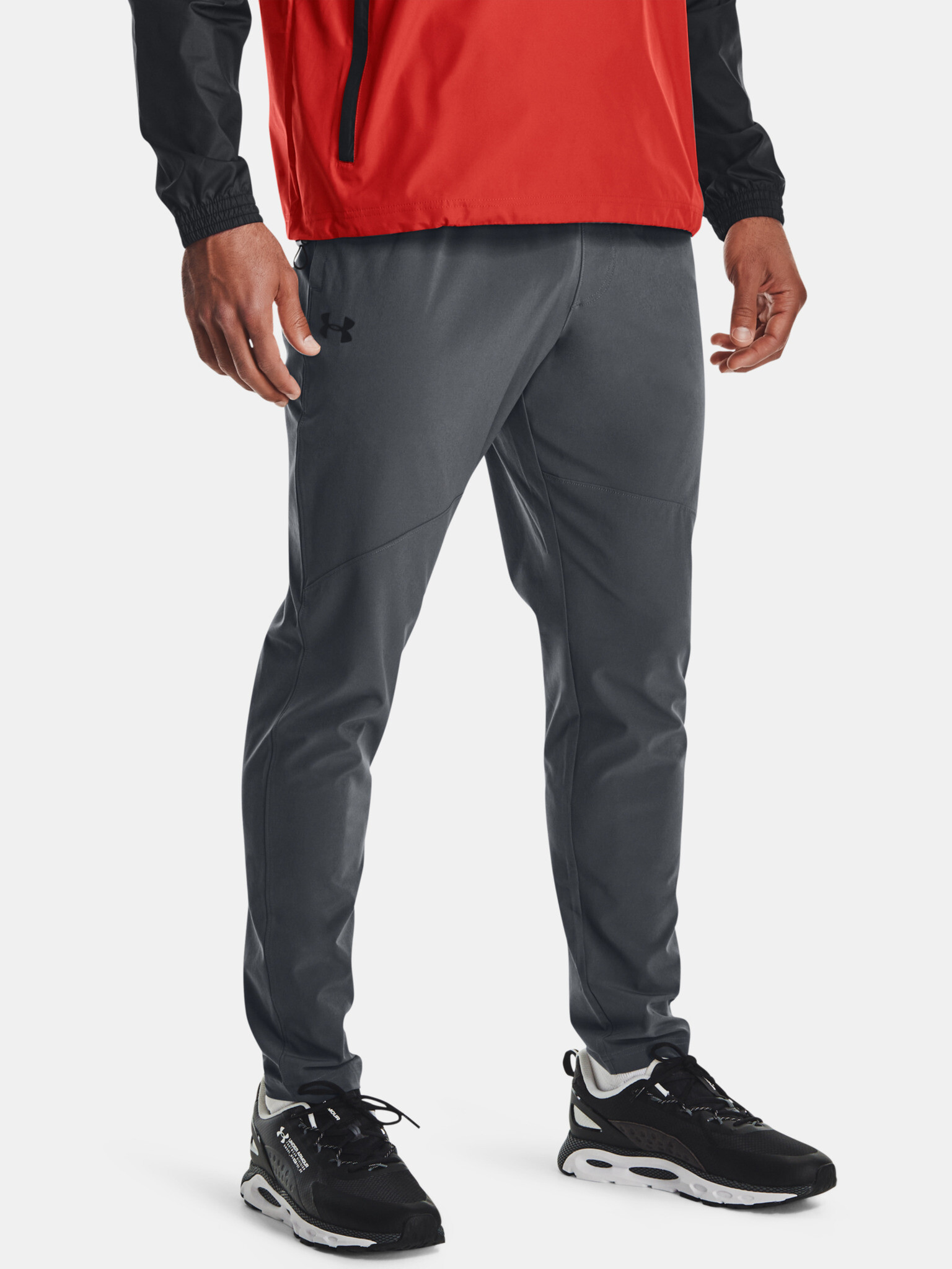 Under Armour UA Stretch Woven Tepláky Šedá - Pepit.cz