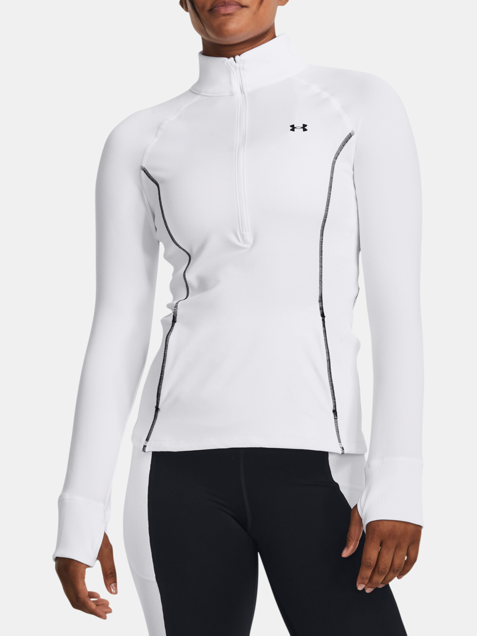 Under Armour UA Train CW 1/2 Zip Triko Bílá - Pepit.cz