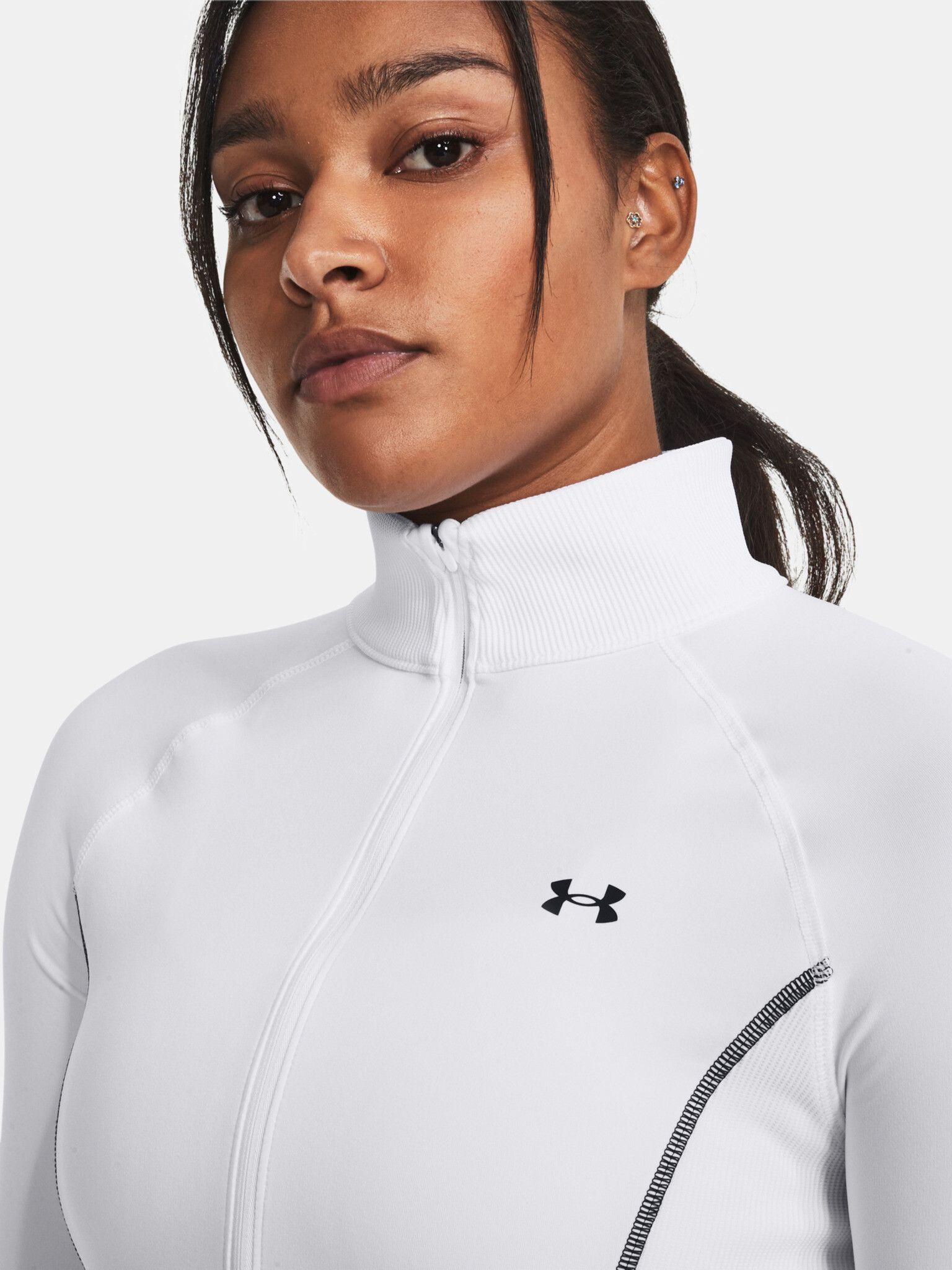 Under Armour UA Train CW 1/2 Zip Triko Bílá - Pepit.cz