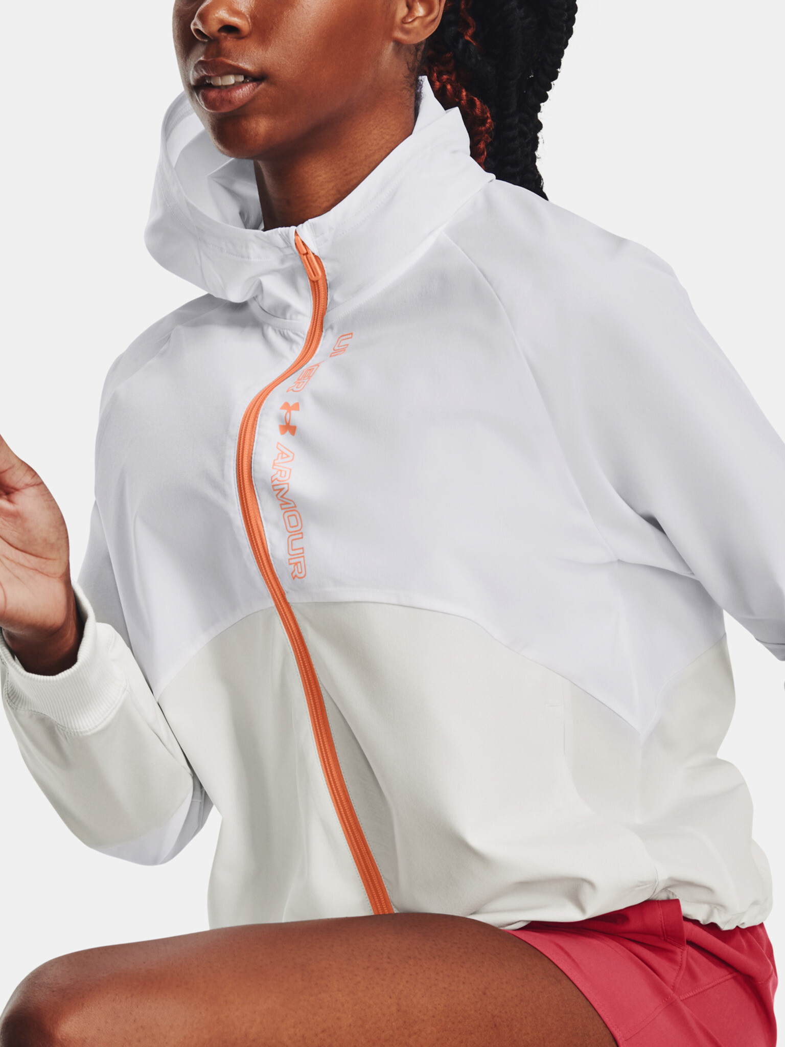 Under Armour Woven FZ Jacket-WHT Zimní bunda Bílá - Pepit.cz