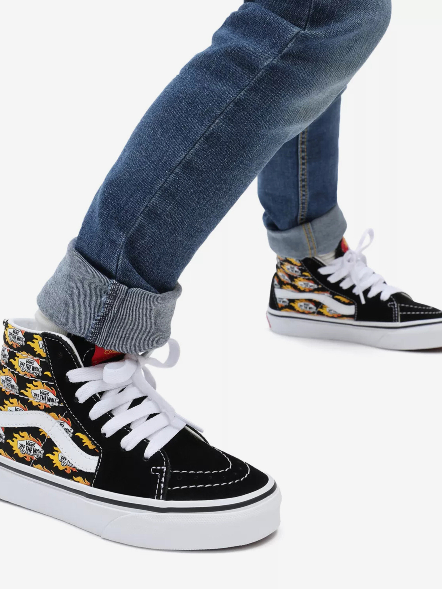 Vans Flame Logo Repeat Sk8-Hi Tenisky dětské Černá - Pepit.cz