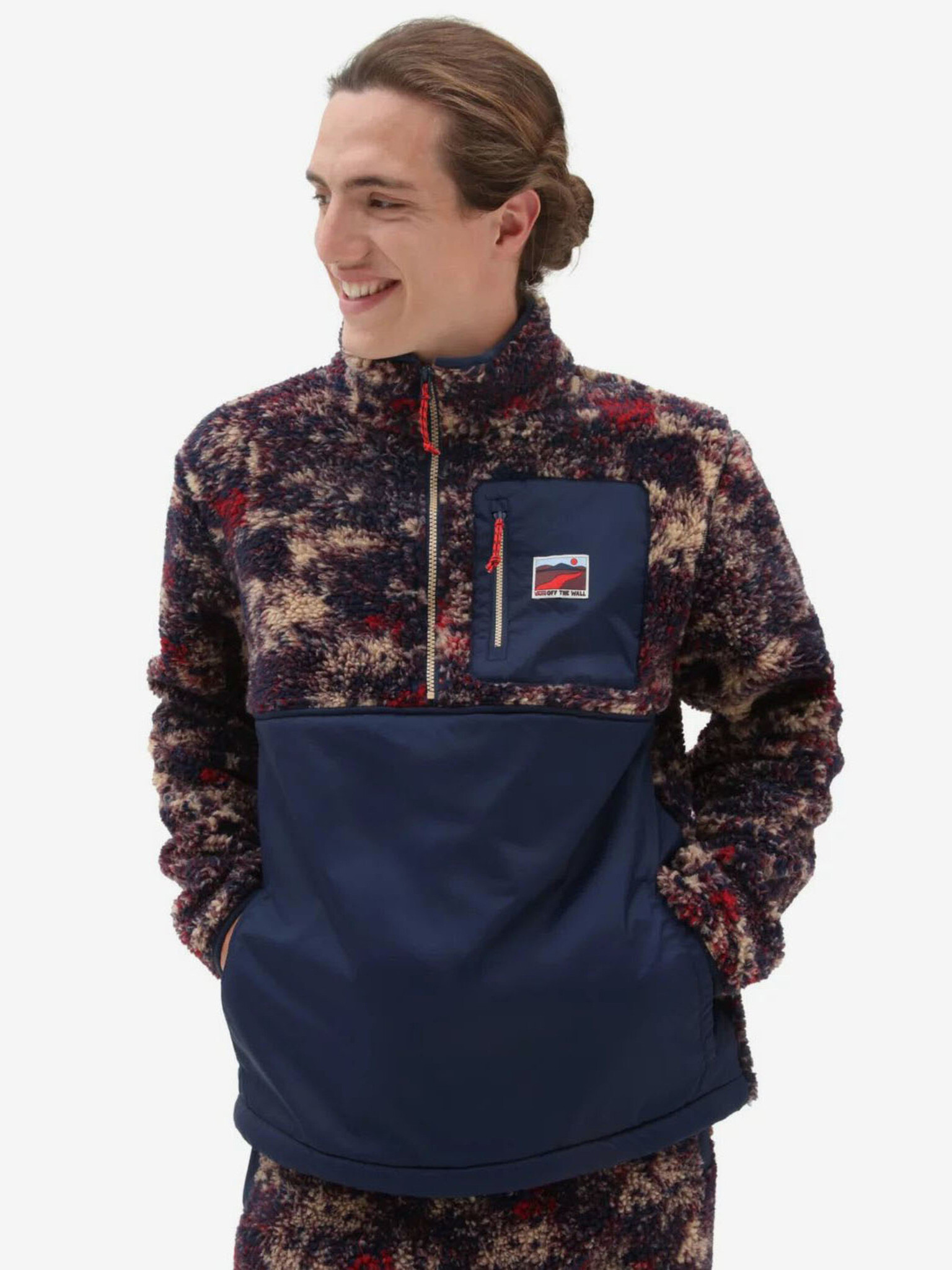 Vans Outdoor Club Quarter Zip Mikina Modrá - Pepit.cz