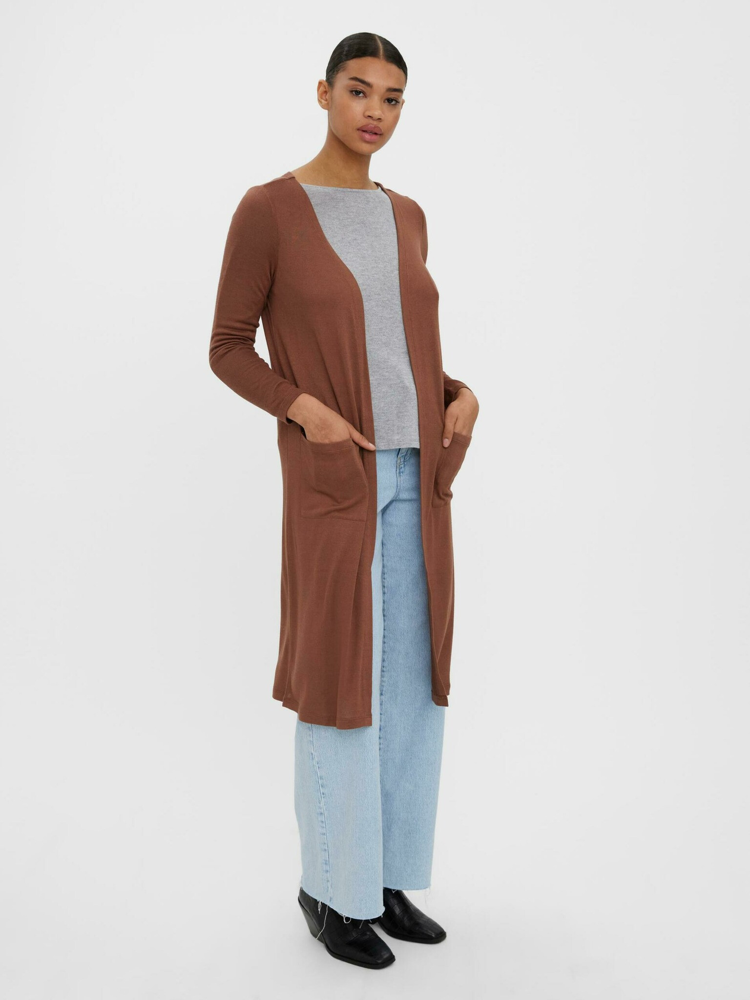 Vero Moda Cardigan Hnědá - Pepit.cz