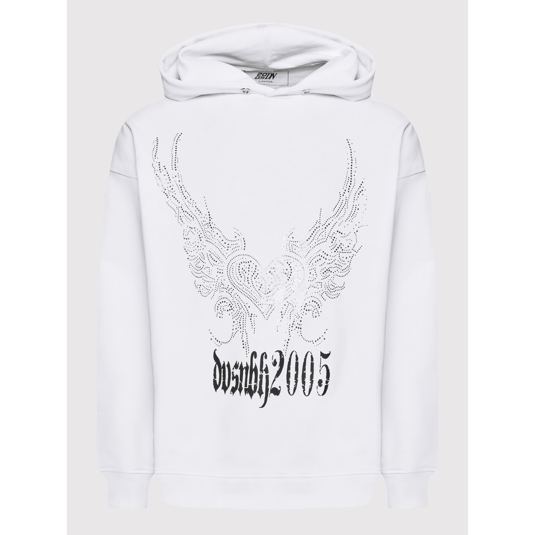 2005 Mikina Unisex Swan Hoodie Bílá Regular Fit - Pepit.cz