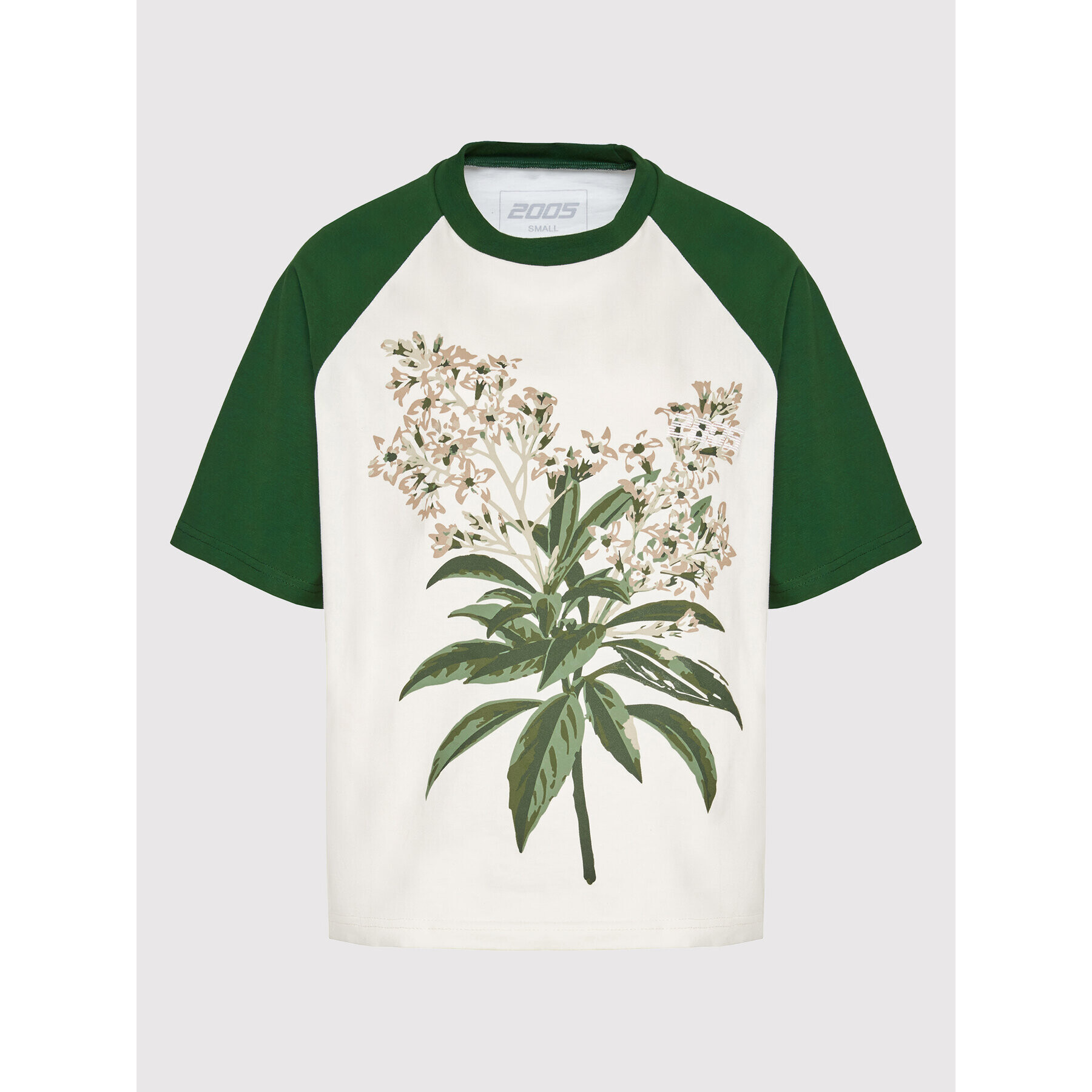 2005 T-Shirt Unisex College Bloom Zelená Regular Fit - Pepit.cz