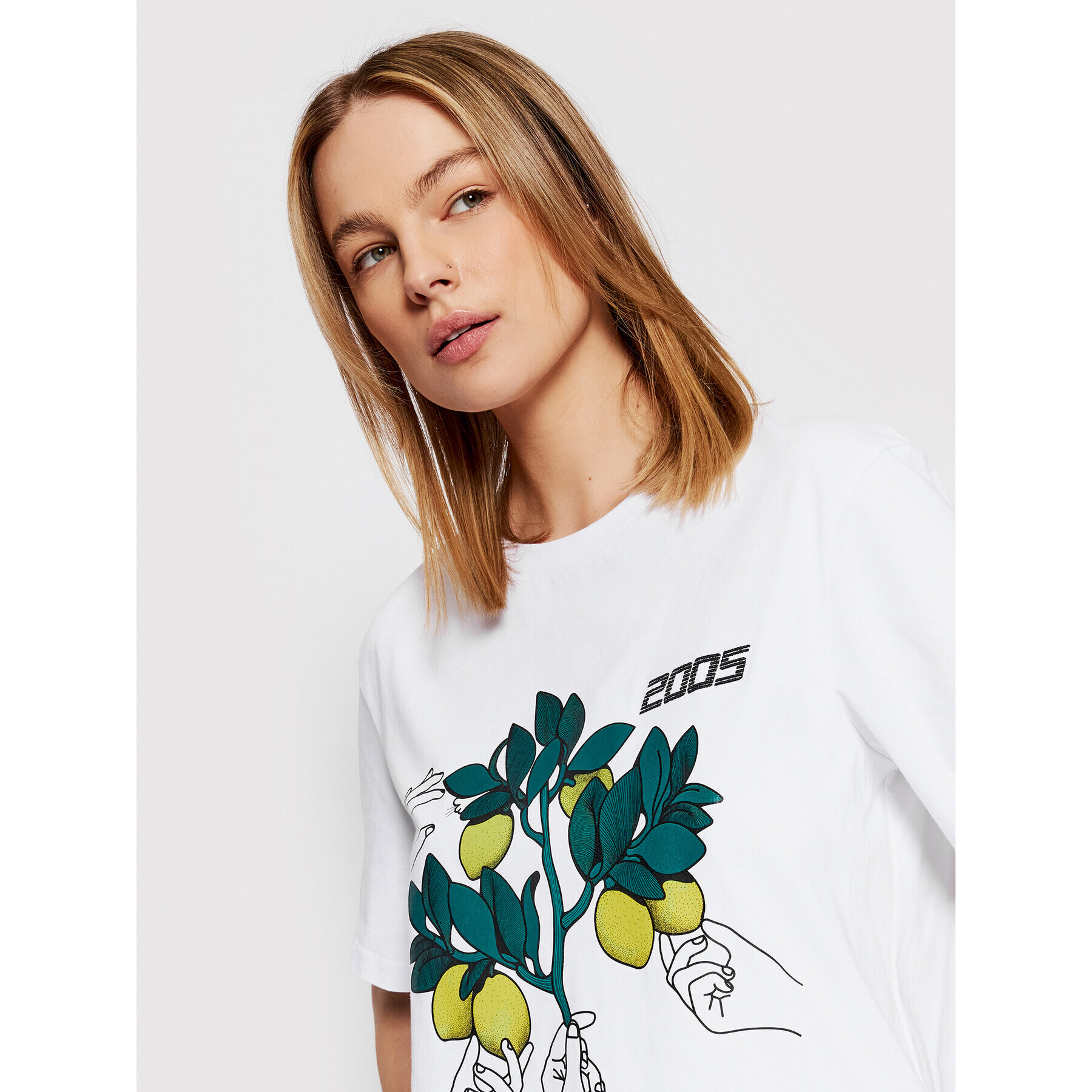 2005 T-Shirt Unisex Lemon Tree Bílá Regular Fit - Pepit.cz