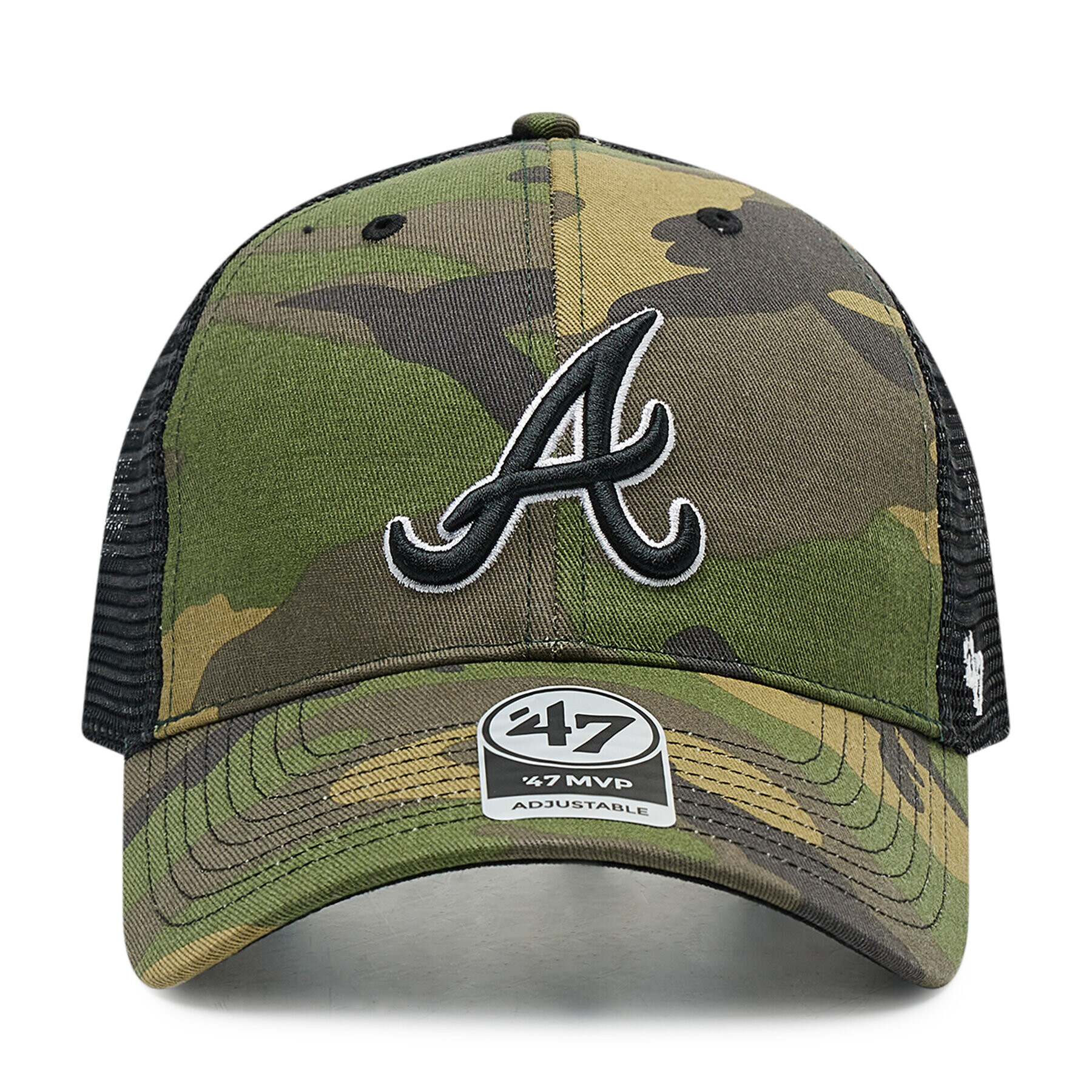 47 Brand Kšiltovka MLB Atlanta Braves Branson Trucker B-CBRAN01GWP-CMB Zelená - Pepit.cz