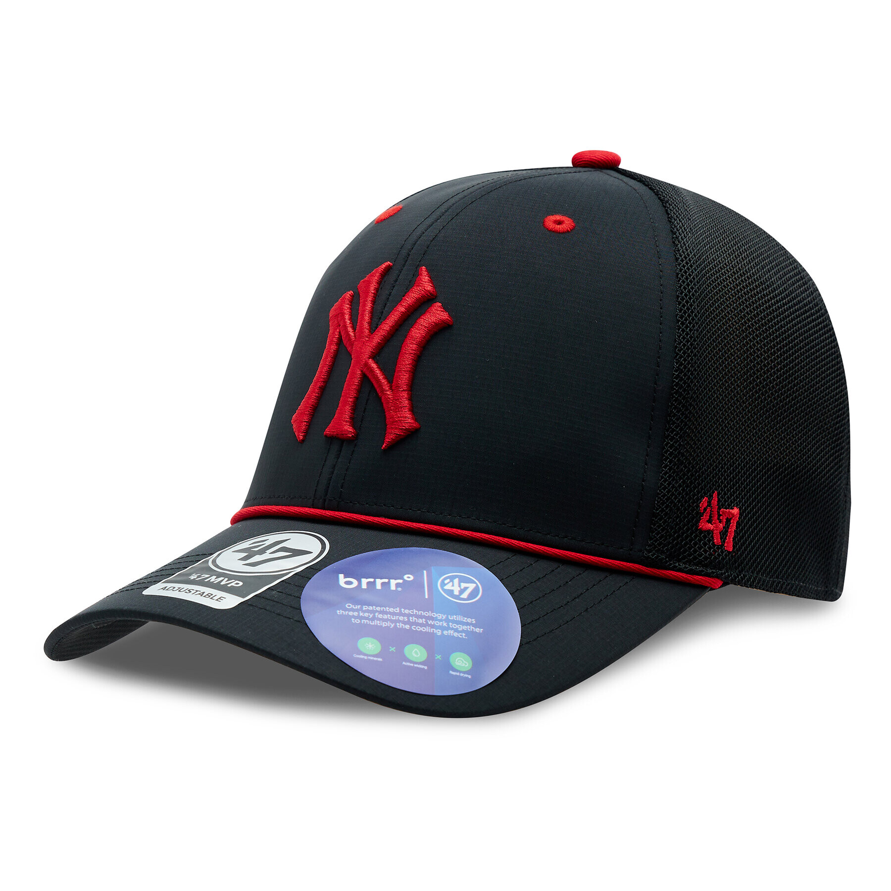 47 Brand Kšiltovka MLB New York Yankees brr Mesh Pop '47 MVP B-BRPOP17BBP-BKA Černá - Pepit.cz