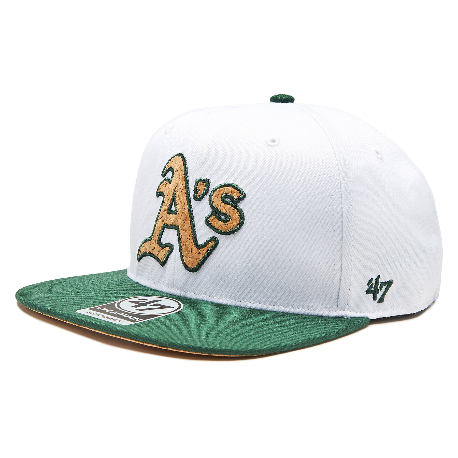 47 Brand Kšiltovka MLB Oakland Athletics Corkscrew 47 CAPTAIN B-CORKS18WBP-WH Bílá - Pepit.cz