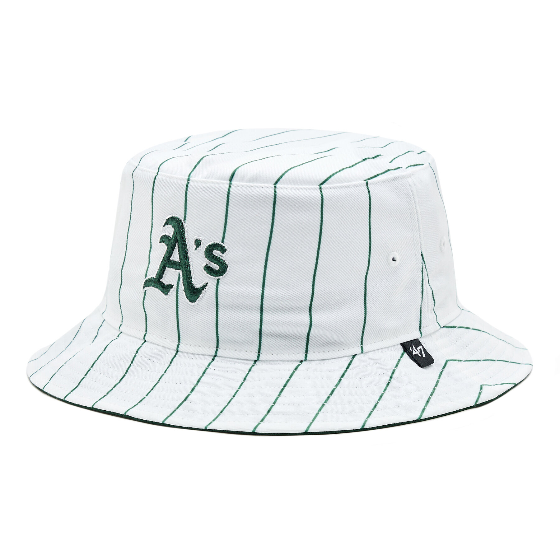 47 Brand Kšiltovka MLB Oakland Athletics Pinstriped '47 BUCKET B-PINSD18PTF-DG Zelená - Pepit.cz