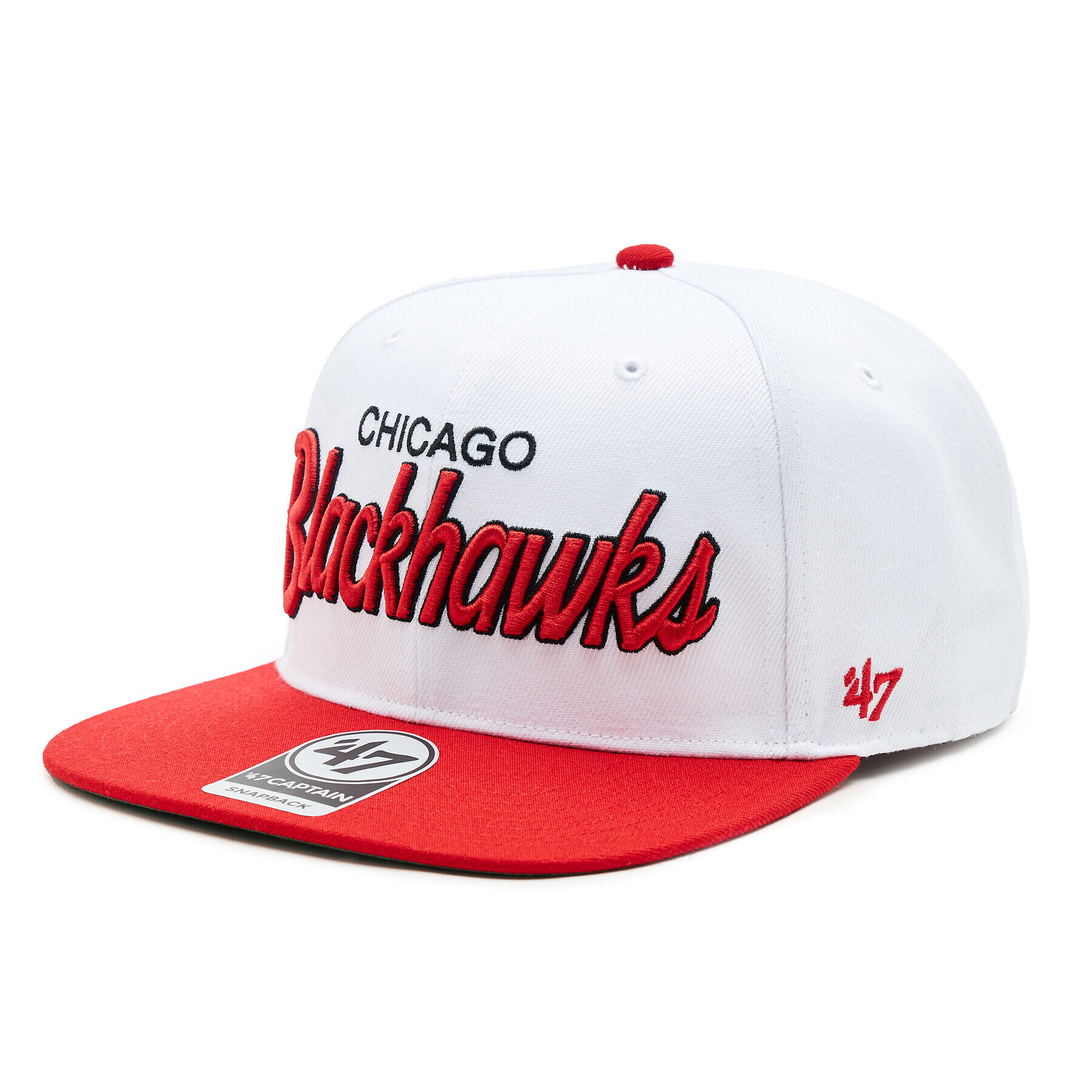 47 Brand Kšiltovka NHL Chicago Blackhawks Crosstown Script Two tone '47 CAPTAIN H-CTWTT04WBP-WH Bílá - Pepit.cz