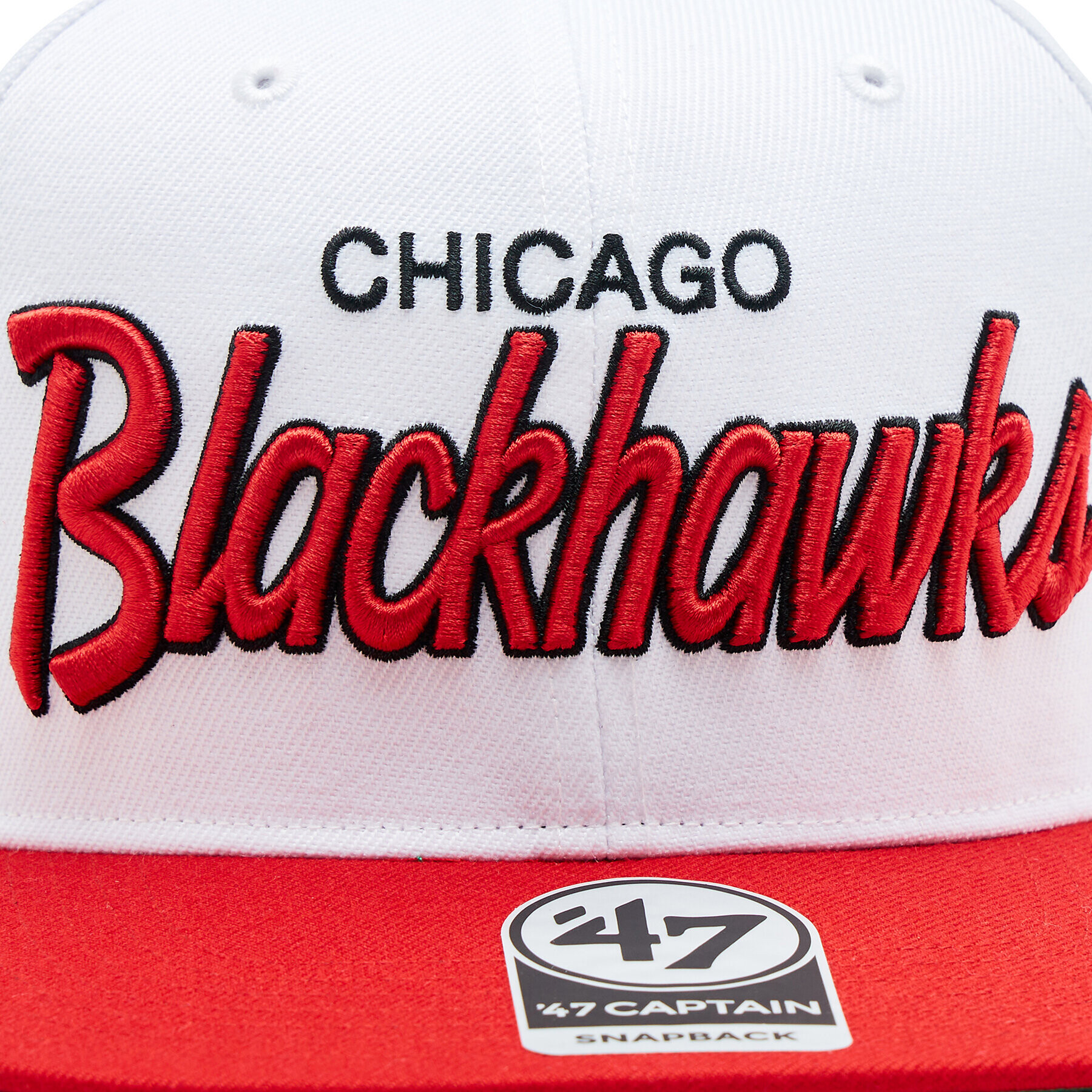 47 Brand Kšiltovka NHL Chicago Blackhawks Crosstown Script Two tone '47 CAPTAIN H-CTWTT04WBP-WH Bílá - Pepit.cz