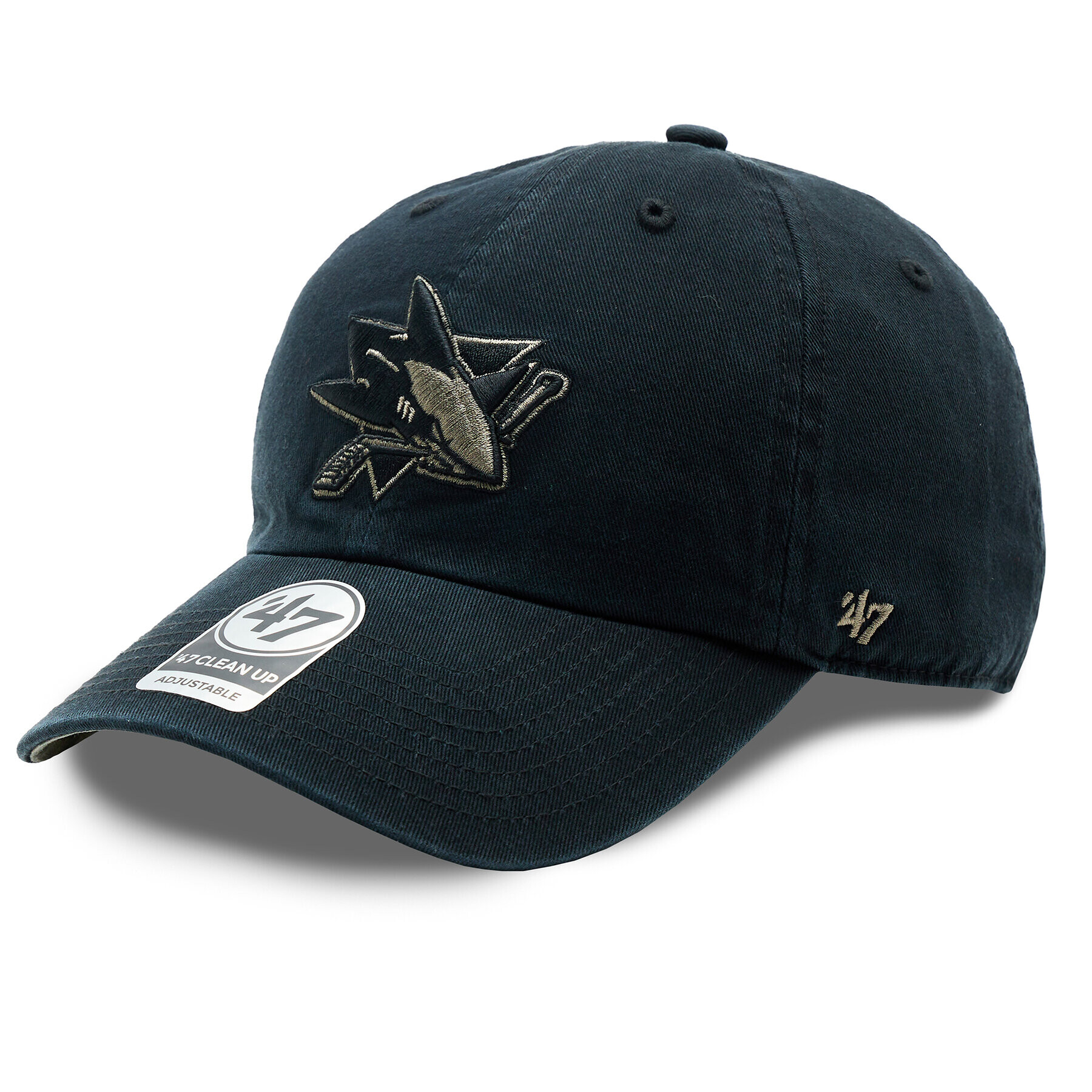 47 Brand Kšiltovka NHL San Jose Sharks Ballpark Camo '47 CLEAN UP H-BPCAM22GWS-BK Černá - Pepit.cz