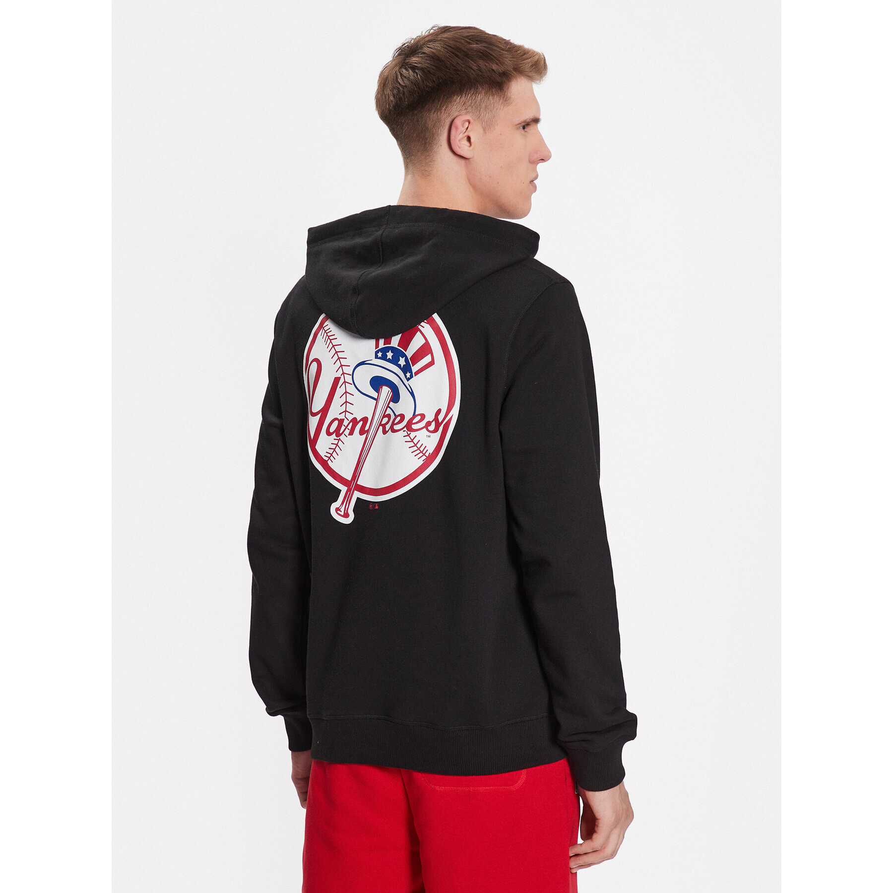 47 Brand Mikina New York Yankees Lc Backer 47 Helix Hood Černá Regular Fit - Pepit.cz