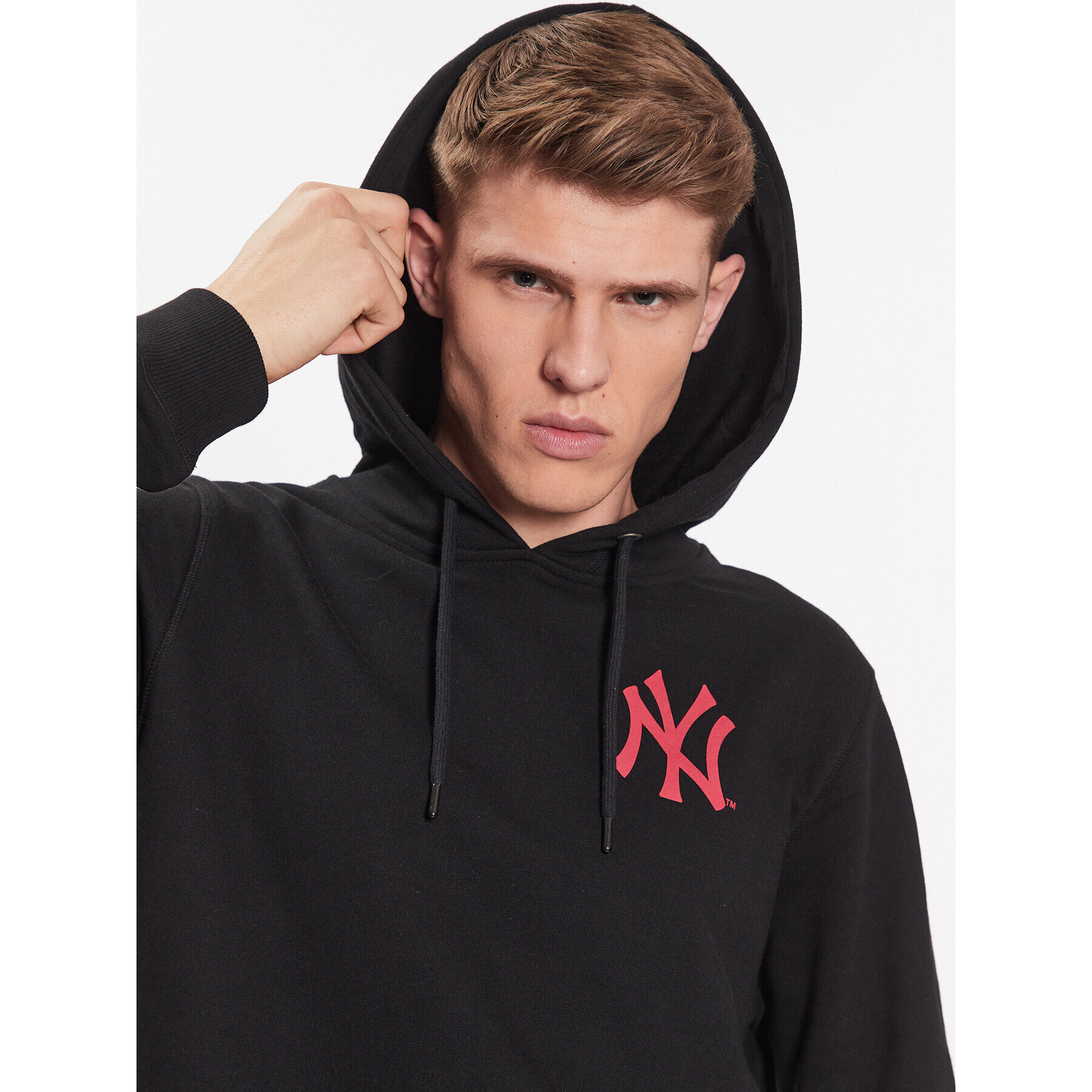 47 Brand Mikina New York Yankees Lc Backer 47 Helix Hood Černá Regular Fit - Pepit.cz