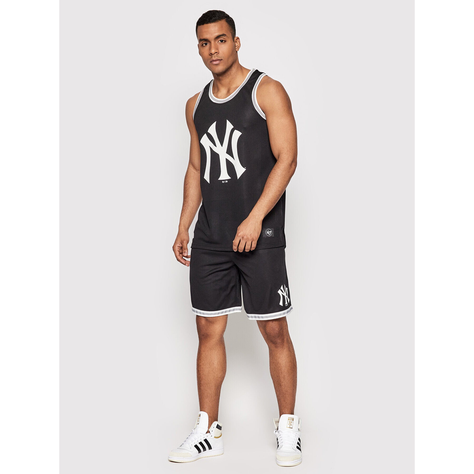 47 Brand Sportovní kraťasy Back Court Grafton BB017PEMBGS553880JK Černá Regular Fit - Pepit.cz