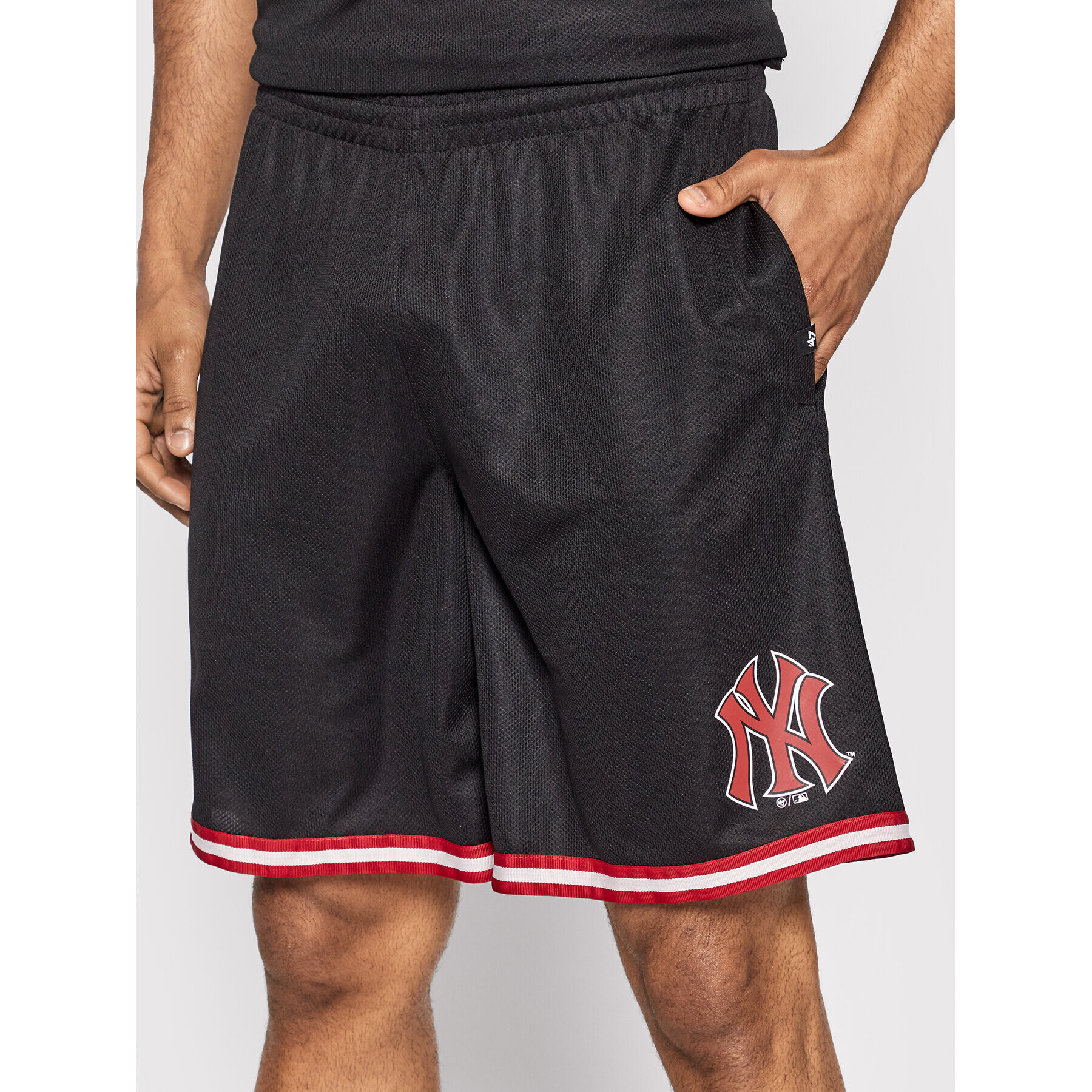 47 Brand Sportovní kraťasy Back Court Grafton BB017PEMBGS553900JK Černá Regular Fit - Pepit.cz