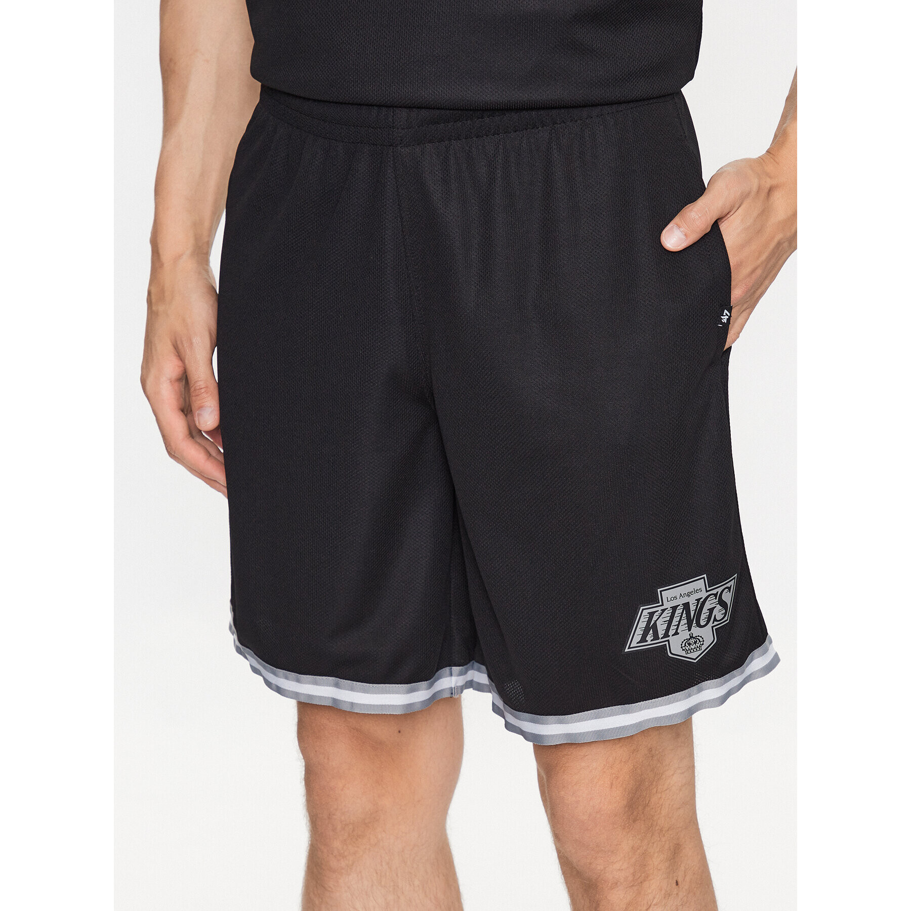 47 Brand Sportovní kraťasy Los Angeles Kings Back Court 47 Grafton Shorts Černá Regular Fit - Pepit.cz