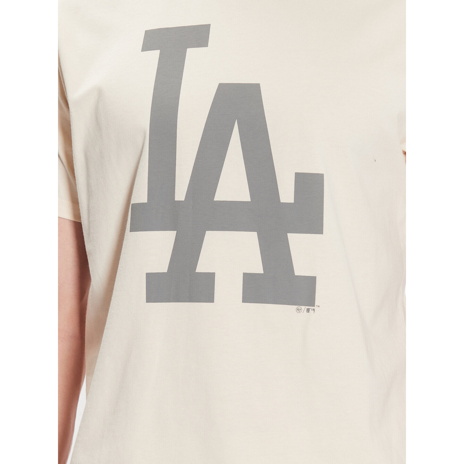 47 Brand T-Shirt Los Angeles Dodgers Imprint '47 Echo Tee Béžová Regular Fit - Pepit.cz