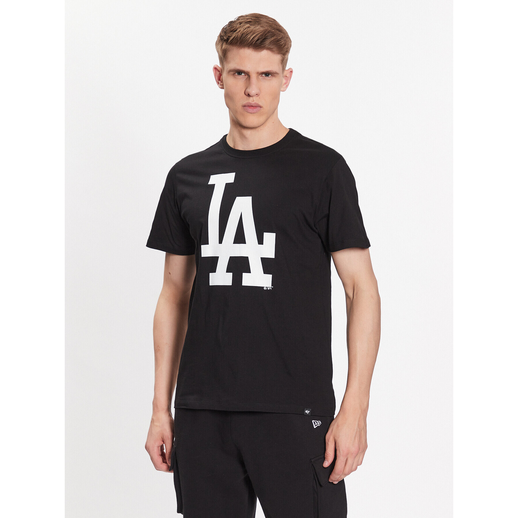 47 Brand T-Shirt Los Angeles Dodgers Imprint 47 Echo Tee Černá Regular Fit - Pepit.cz