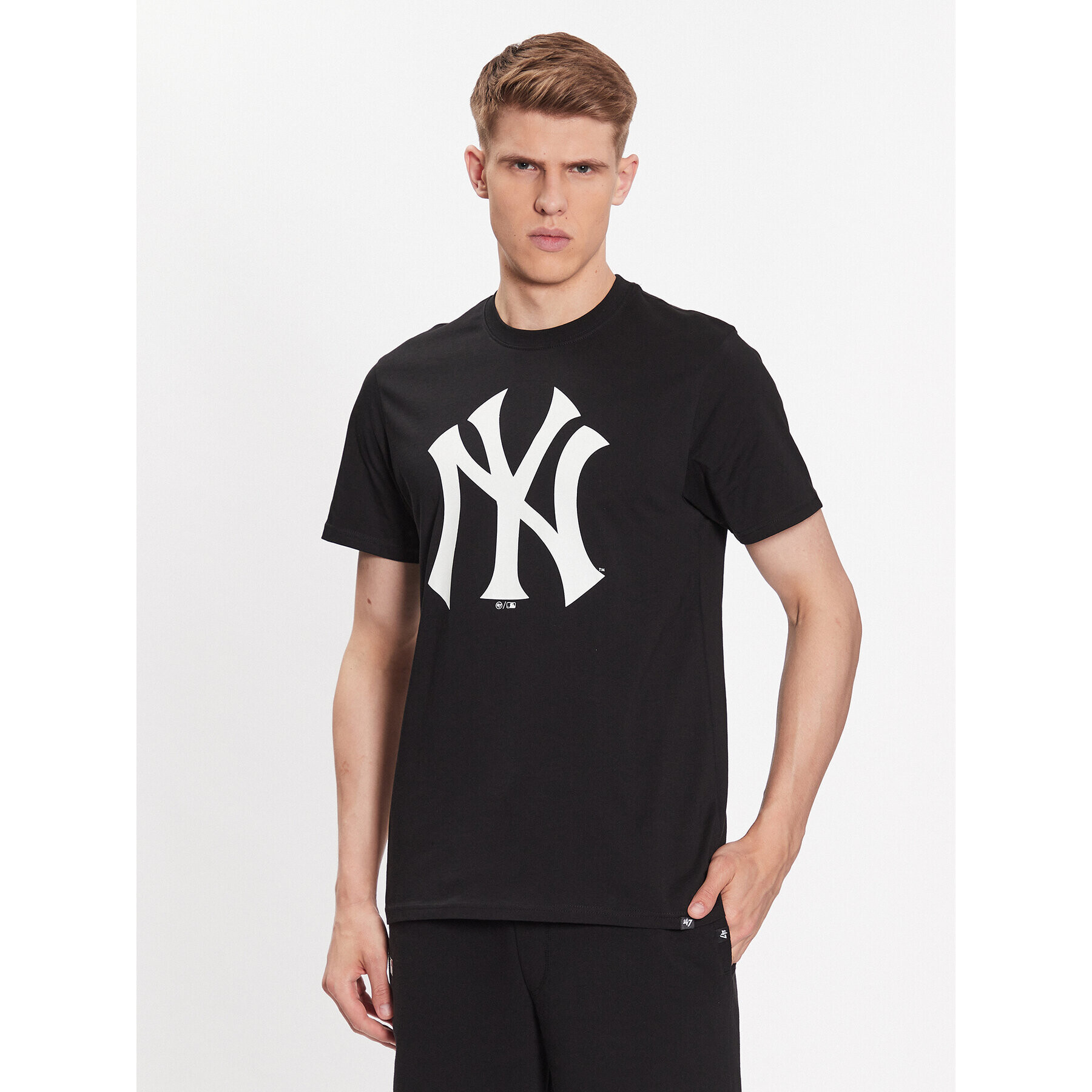 47 Brand T-Shirt MLB New York Yankees Imprint 47 Echo Tee BB017TEMIME544088JK Černá Regular Fit - Pepit.cz