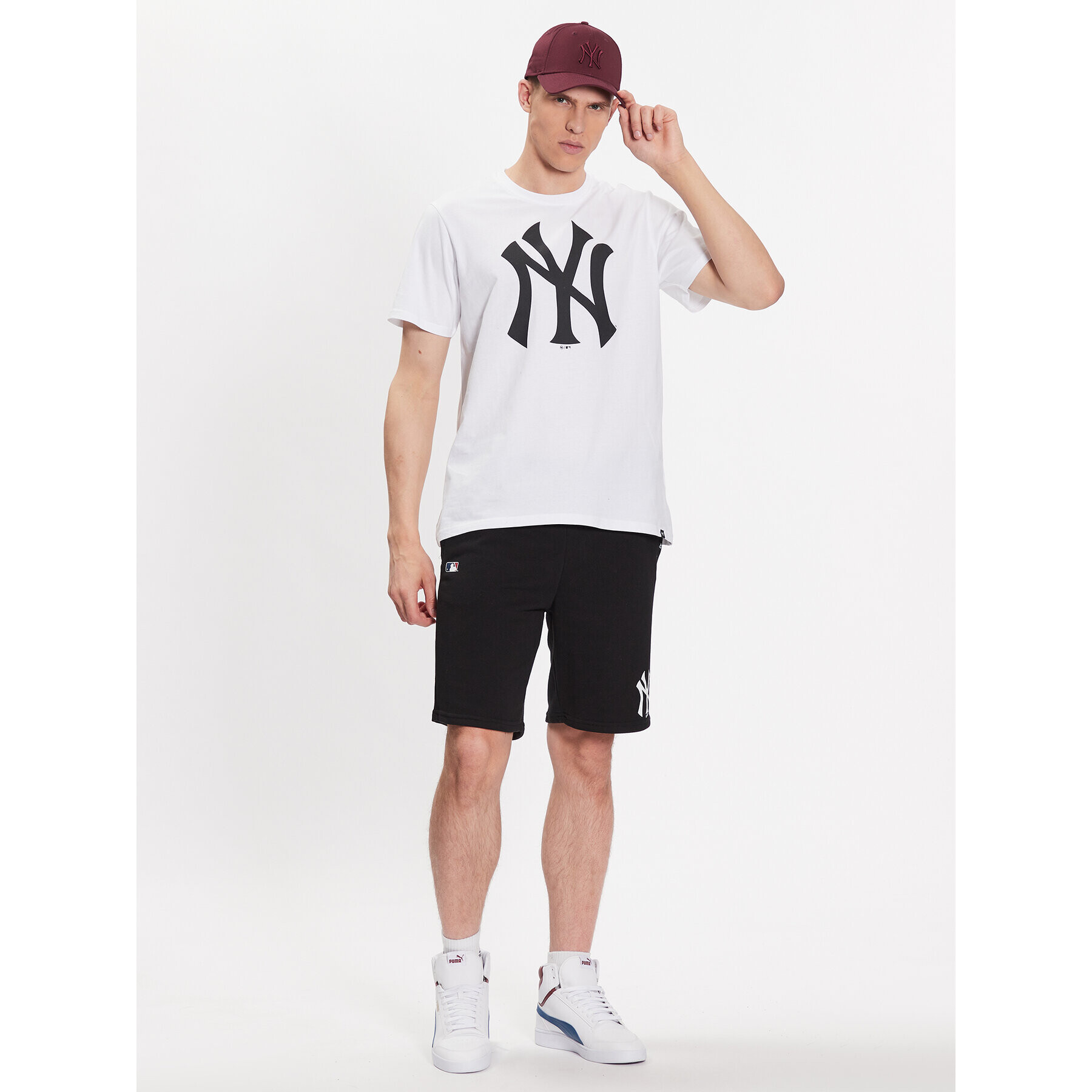 47 Brand T-Shirt MLB New York Yankees Imprint 47 Echo Tee BB017TEMIME544103WW Bílá Regular Fit - Pepit.cz