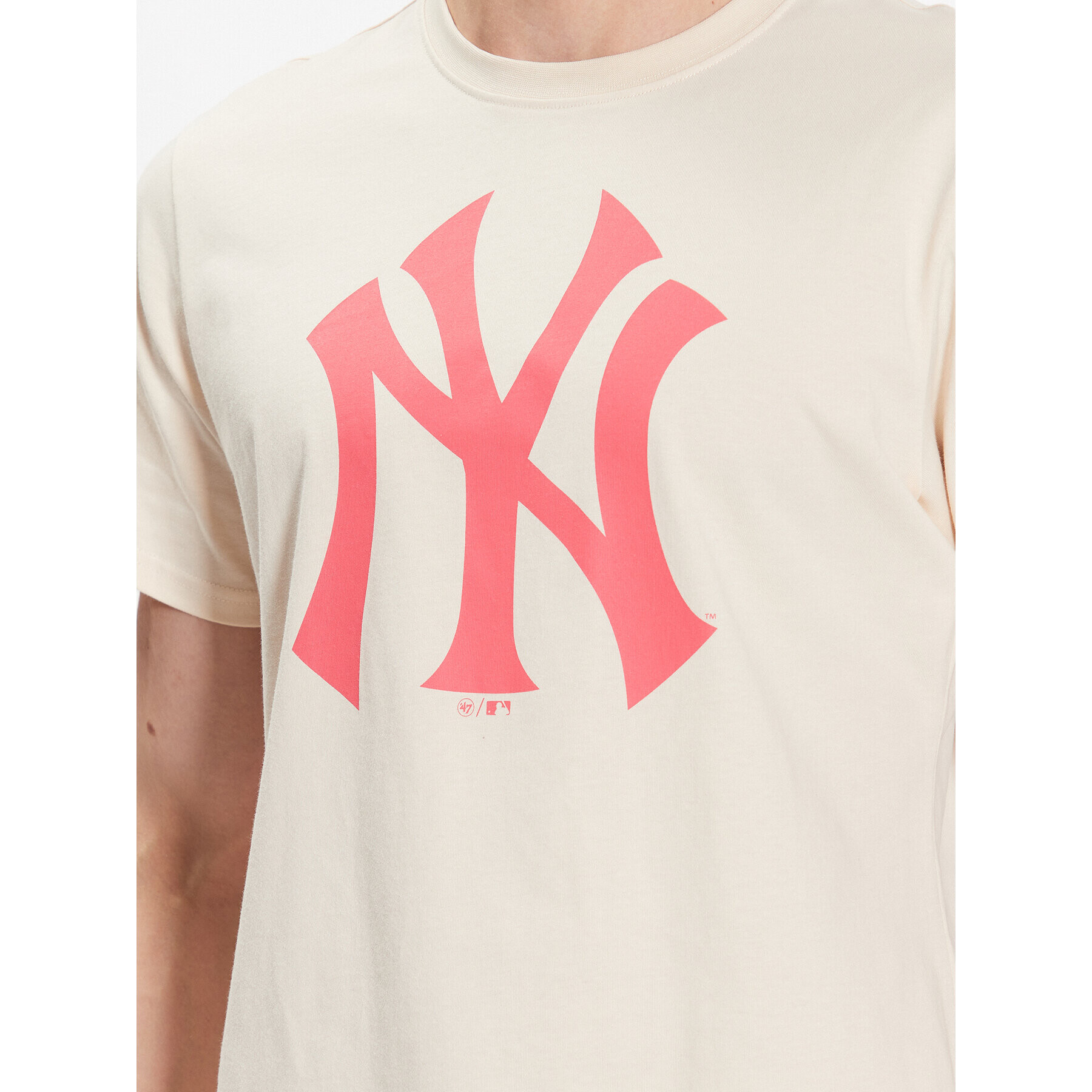 47 Brand T-Shirt New York Yankees Imprint '47 Echo Tee Béžová Regular Fit - Pepit.cz