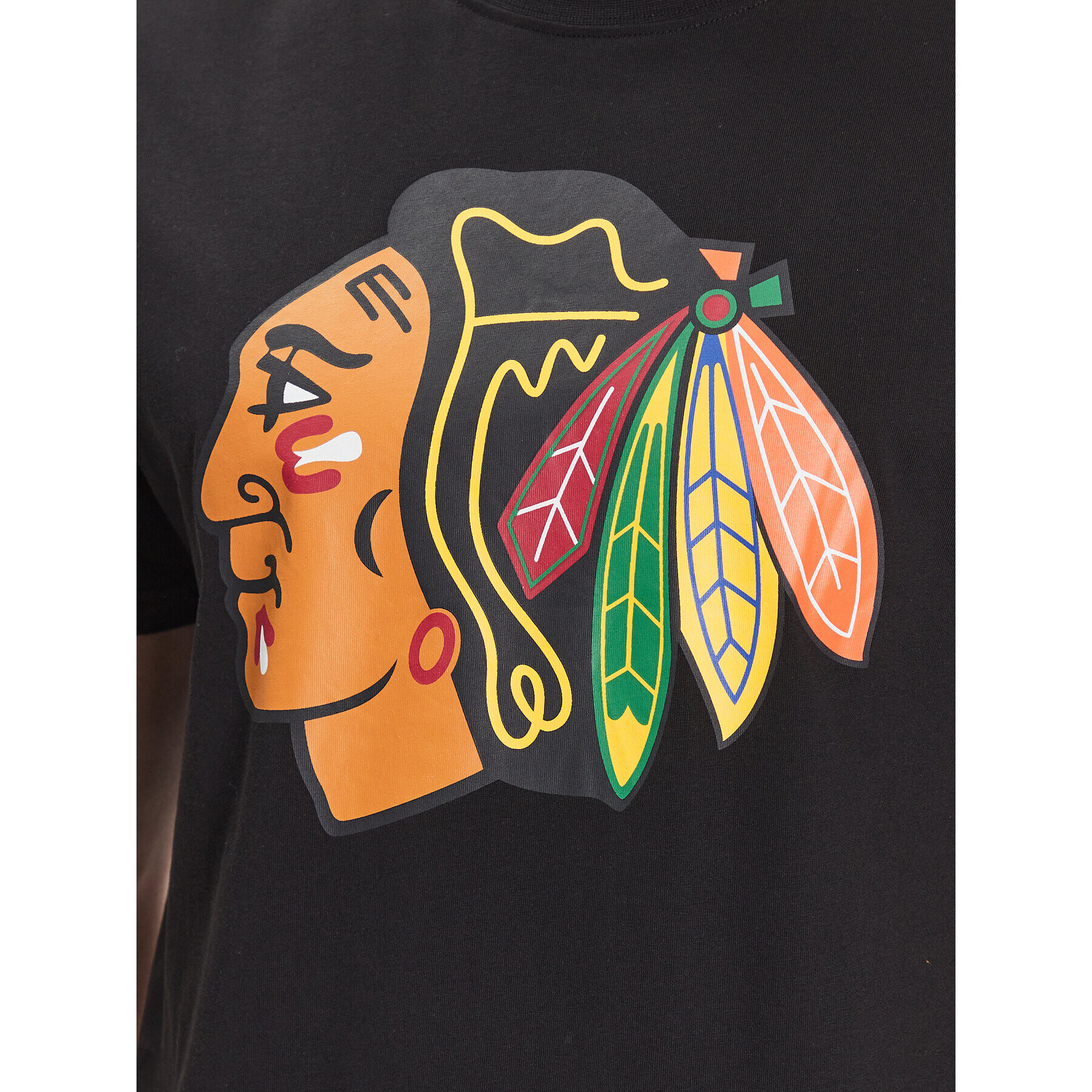 47 Brand T-Shirt NHL Chicago Blackhawks Imprint '47 Echo Tee HH004TEMIME544230JK Černá Regular Fit - Pepit.cz