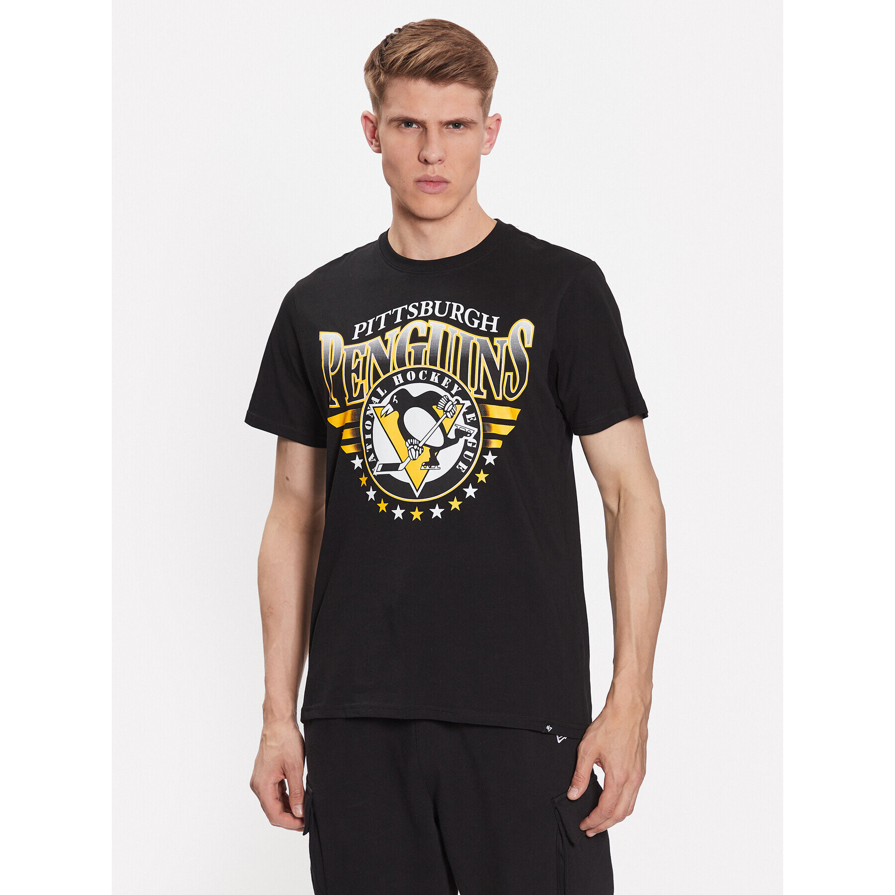 47 Brand T-Shirt Pittsburgh Penguins '47 Echo Tee Černá Regular Fit - Pepit.cz