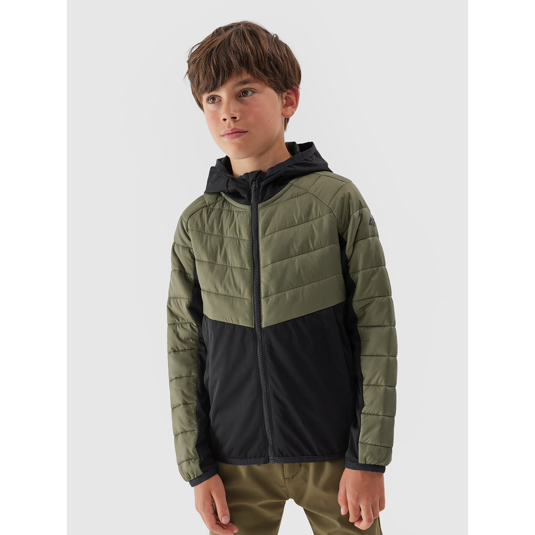 4F Outdoorová bunda JAW23TTJAM282 Khaki Regular Fit - Pepit.cz