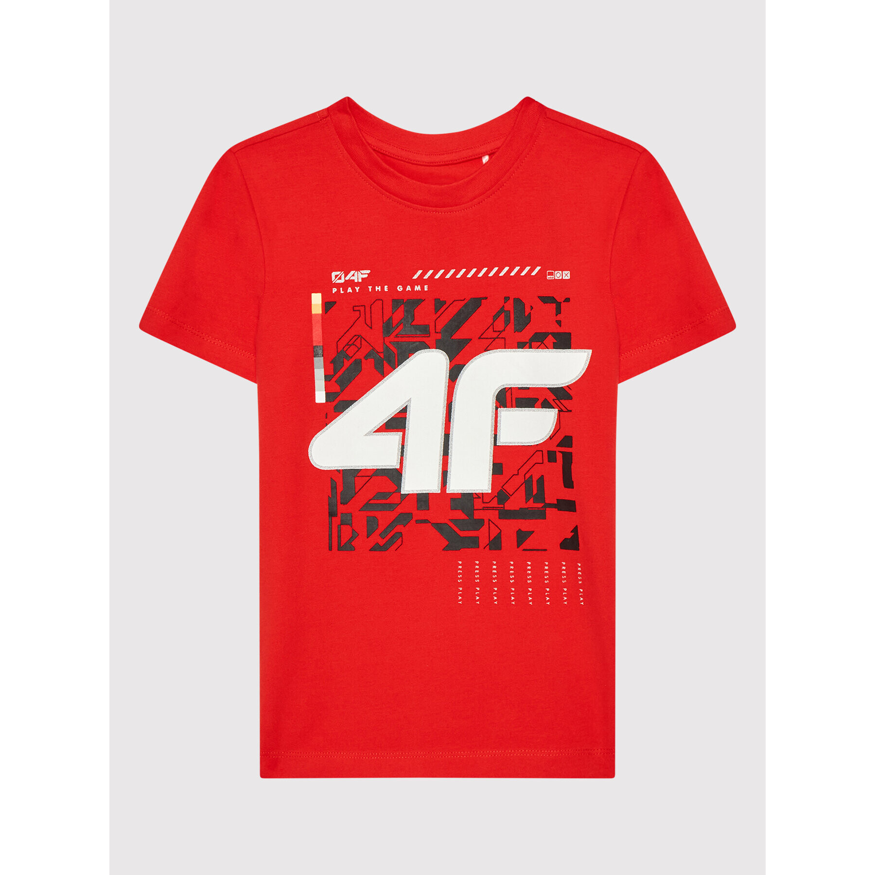 4F T-Shirt HJZ21-JTSM008B Červená Regular Fit - Pepit.cz