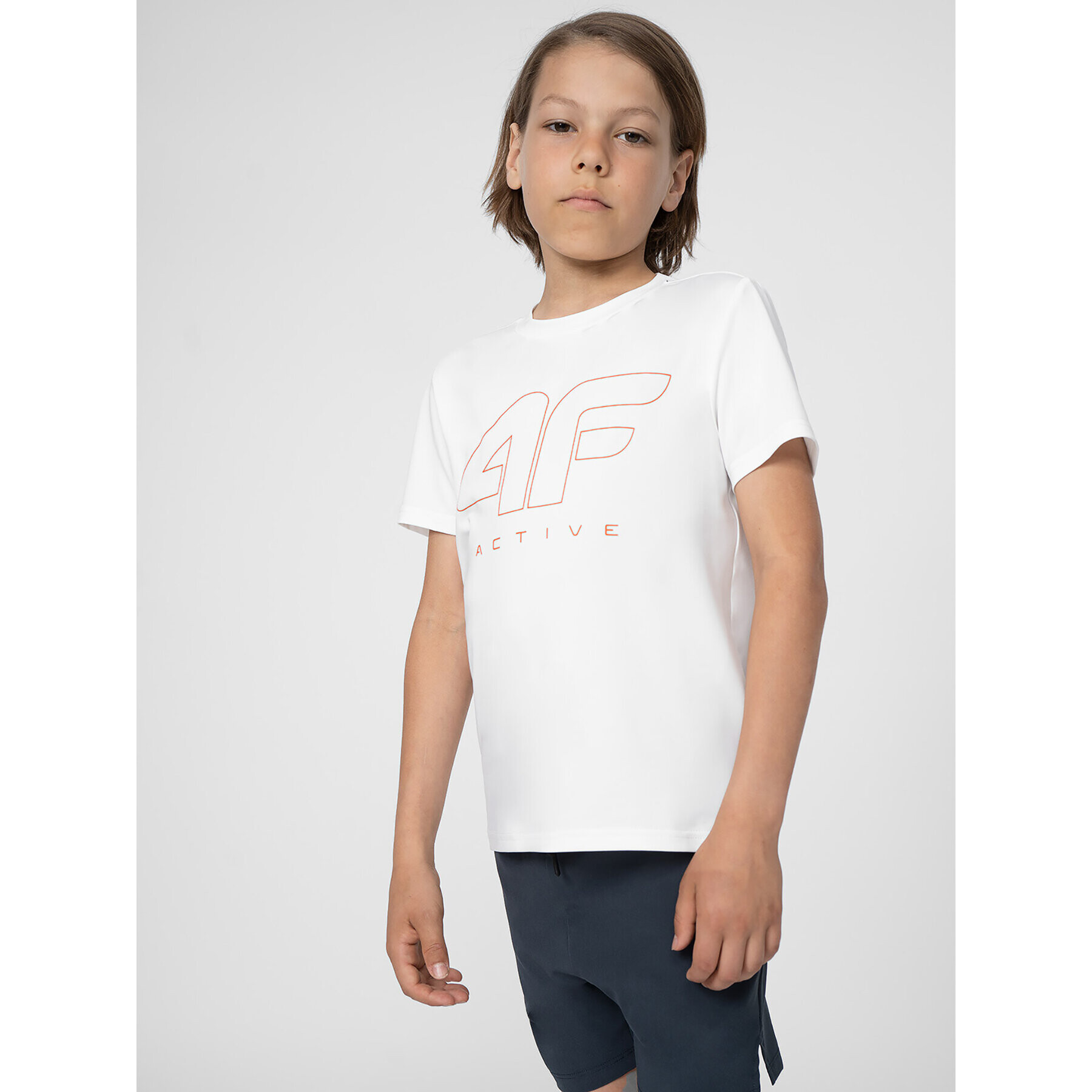 4F T-Shirt JSS23TFTSM166 Bílá Regular Fit - Pepit.cz