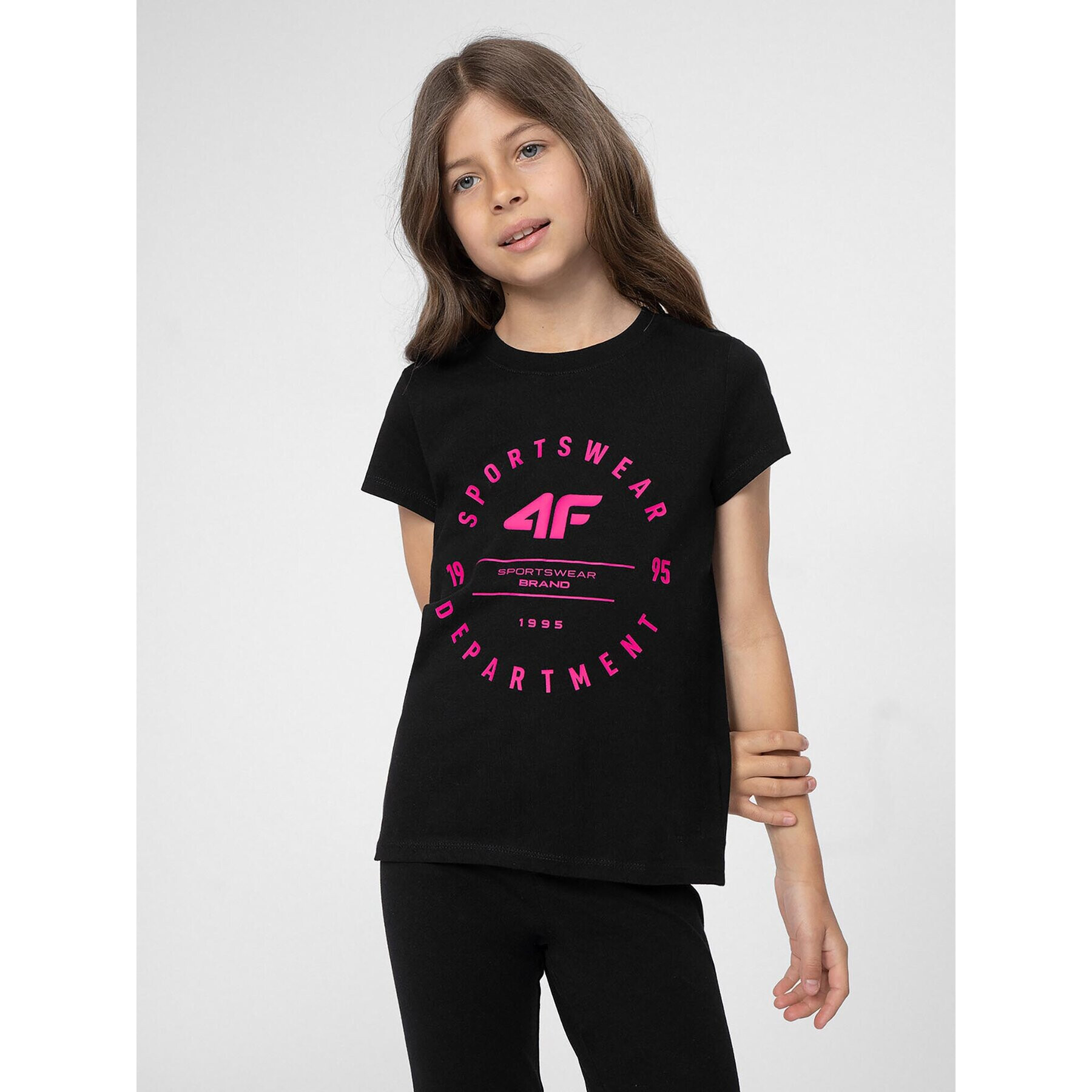 4F T-Shirt JSS23TTSHF280 Černá Regular Fit - Pepit.cz