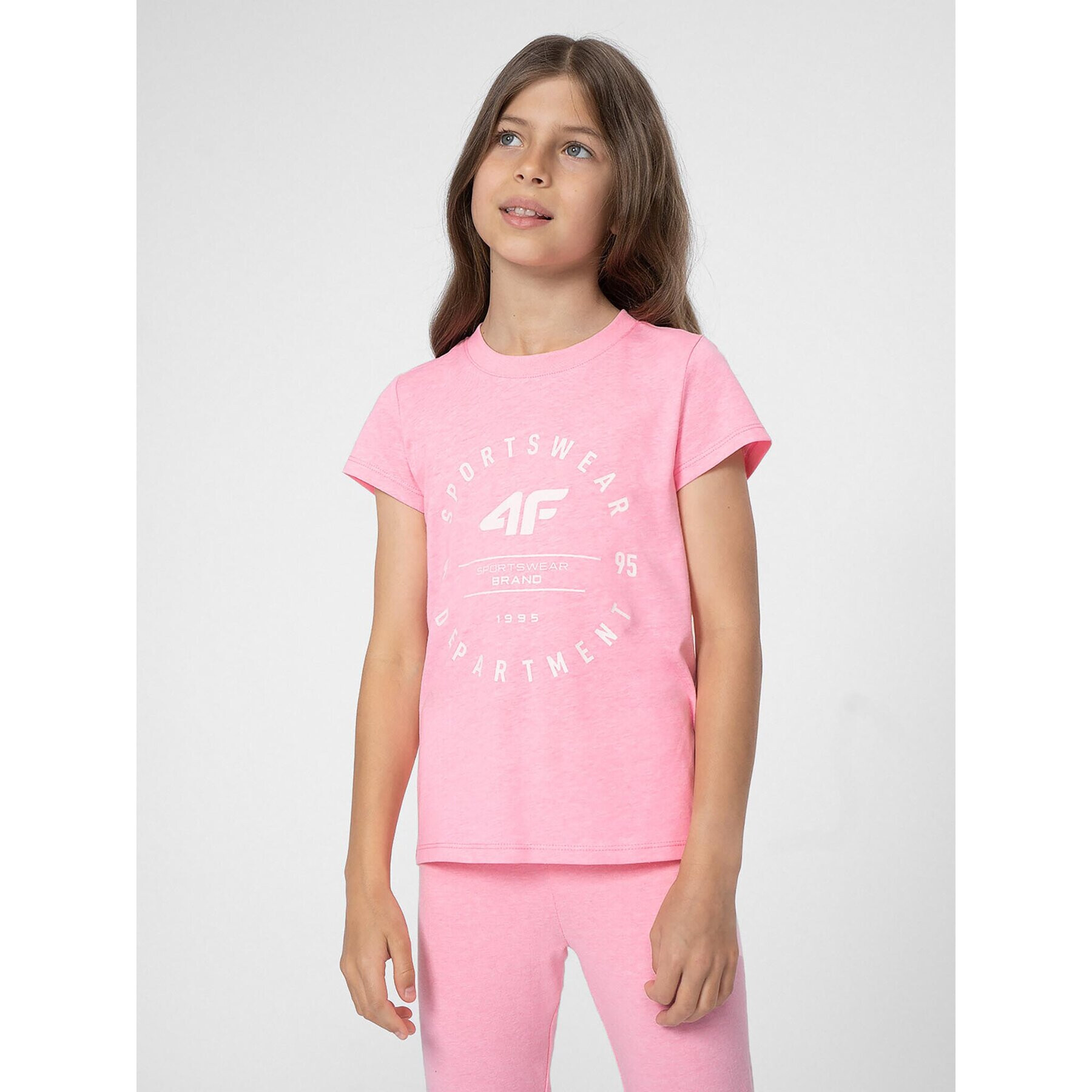 4F T-Shirt JSS23TTSHF280 Růžová Regular Fit - Pepit.cz