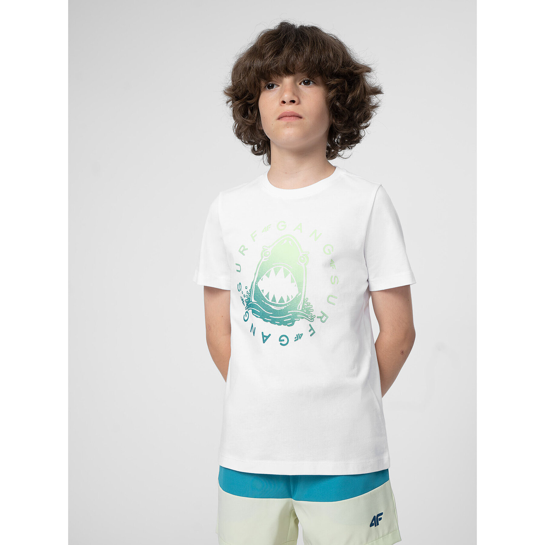 4F T-Shirt JSS23TTSHM283 Bílá Regular Fit - Pepit.cz